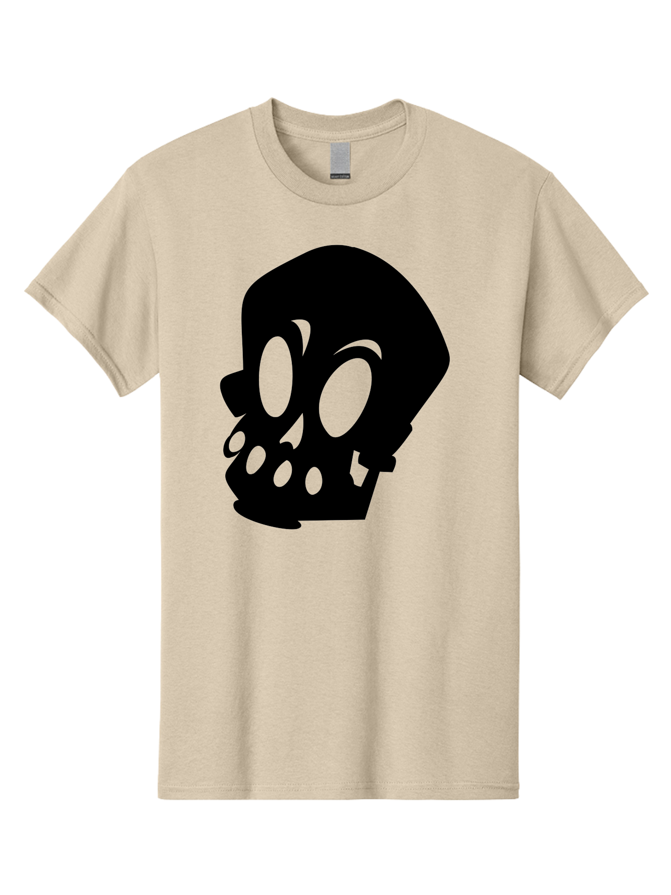 Skull Men'S Graphic Tee, 100% Cotton, Comfortable Casual Summer Wear, Machine Washable, Human Skull, Death Symbol, Gothic Icon, Spooky Emblem, Dark Imagery, Skull Illustration, Goth Culture, Halloween Symbol, Skull Art Aab233