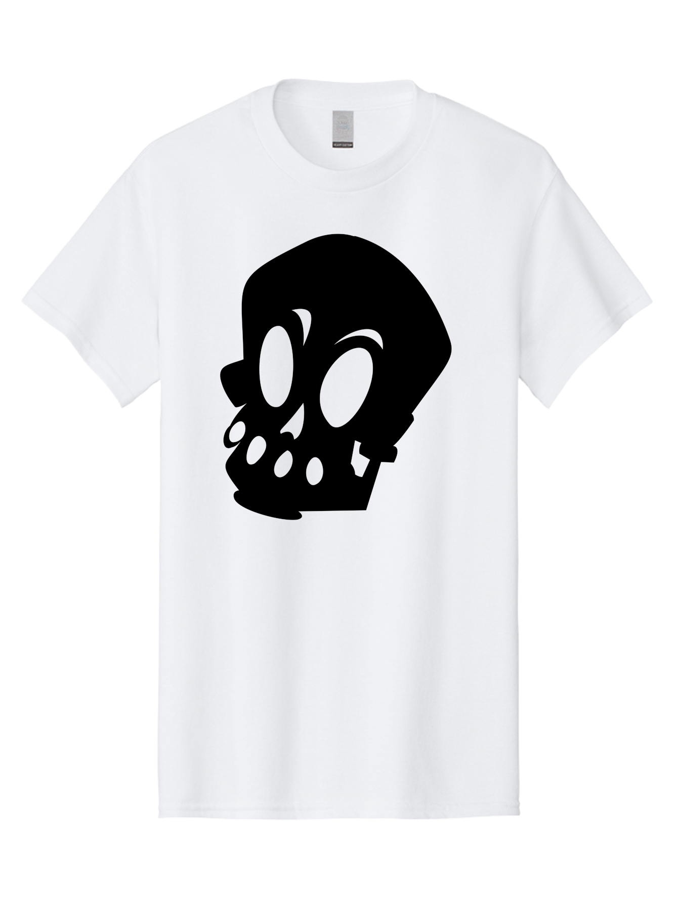 Skull Men'S Graphic Tee, 100% Cotton, Comfortable Casual Summer Wear, Machine Washable, Human Skull, Death Symbol, Gothic Icon, Spooky Emblem, Dark Imagery, Skull Illustration, Goth Culture, Halloween Symbol, Skull Art Aab233