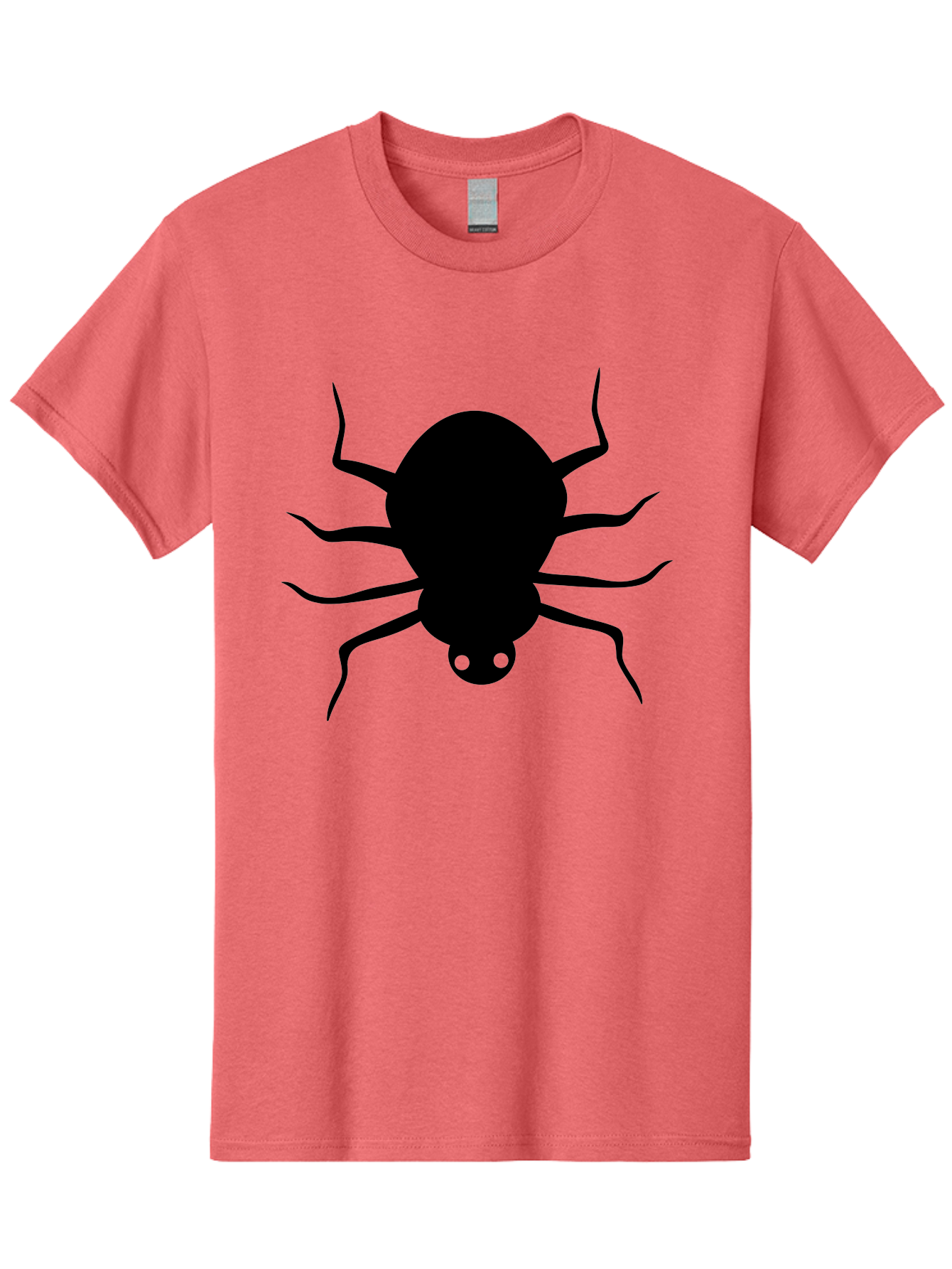 Spider-Silhouette Men'S Graphic Tee, 100% Cotton, Comfortable Casual Summer Wear, Machine Washable, Black Spider Silhouette, Spider Icon, Arachnid Symbol, Creepy Crawlers, Eight-Legged Creature, Menacing Silhouette, Simple Design, Aab234