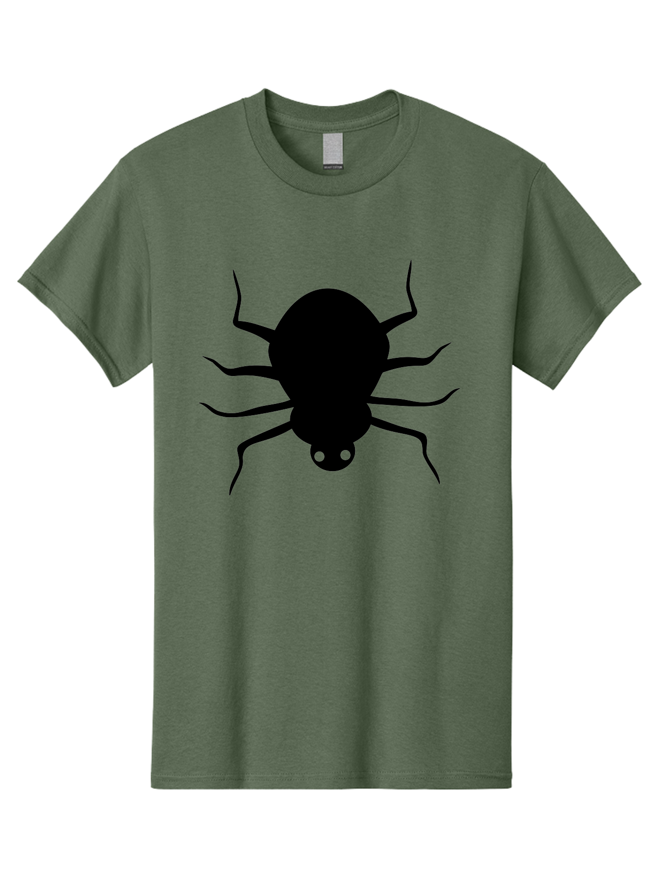 Spider-Silhouette Men'S Graphic Tee, 100% Cotton, Comfortable Casual Summer Wear, Machine Washable, Black Spider Silhouette, Spider Icon, Arachnid Symbol, Creepy Crawlers, Eight-Legged Creature, Menacing Silhouette, Simple Design, Aab234