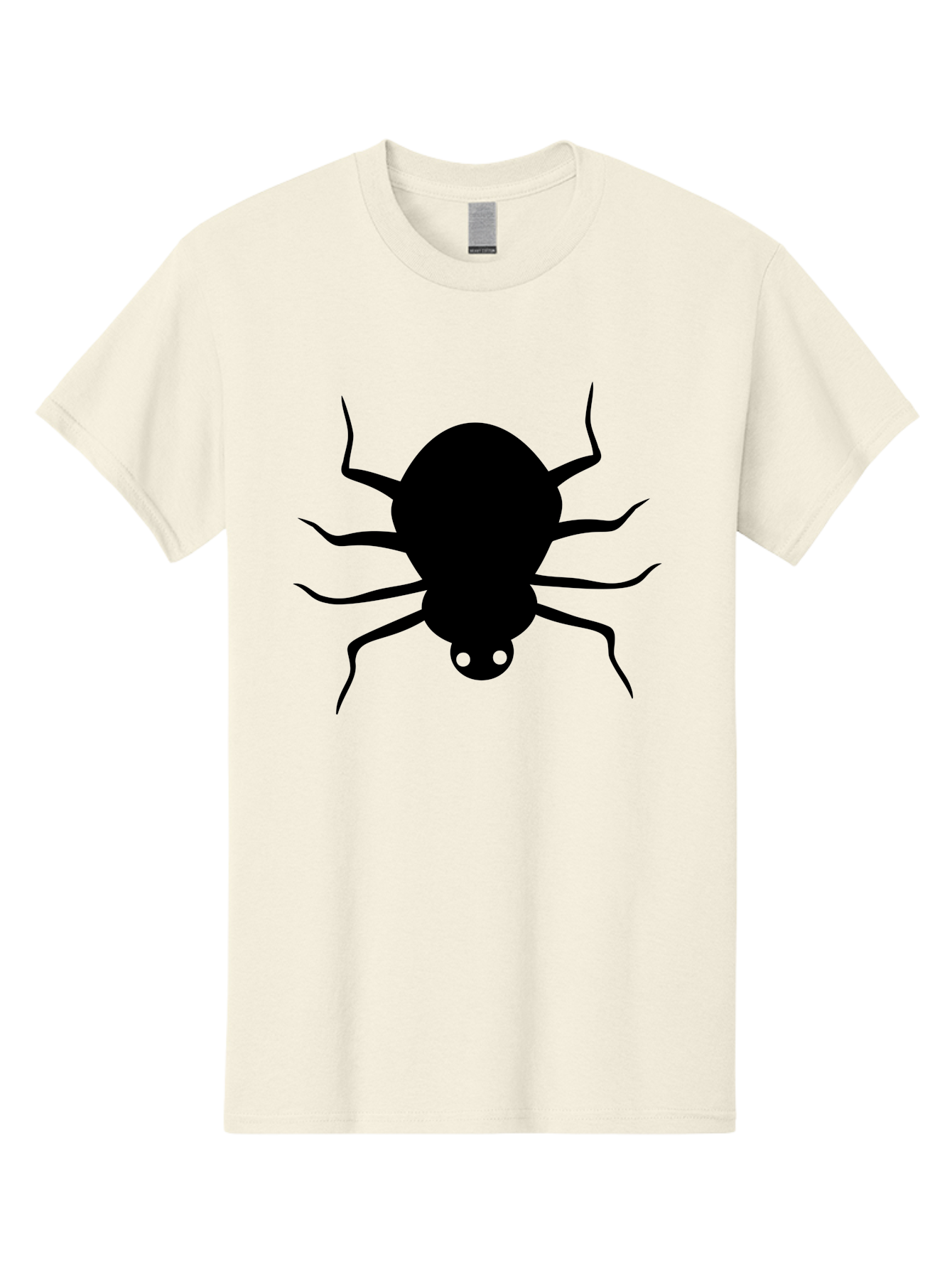 Spider-Silhouette Men'S Graphic Tee, 100% Cotton, Comfortable Casual Summer Wear, Machine Washable, Black Spider Silhouette, Spider Icon, Arachnid Symbol, Creepy Crawlers, Eight-Legged Creature, Menacing Silhouette, Simple Design, Aab234