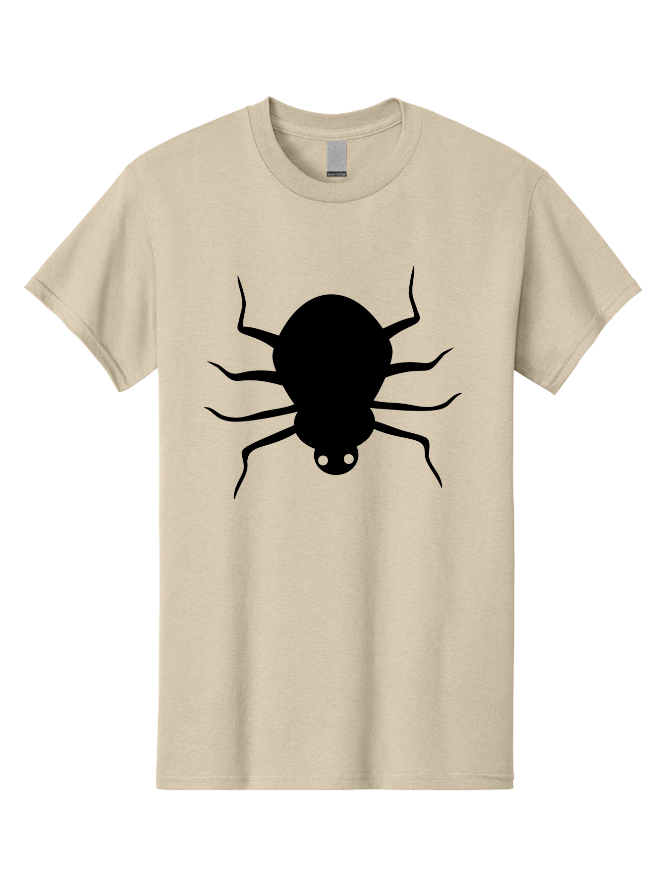 Spider-Silhouette Men'S Graphic Tee, 100% Cotton, Comfortable Casual Summer Wear, Machine Washable, Black Spider Silhouette, Spider Icon, Arachnid Symbol, Creepy Crawlers, Eight-Legged Creature, Menacing Silhouette, Simple Design, Aab234