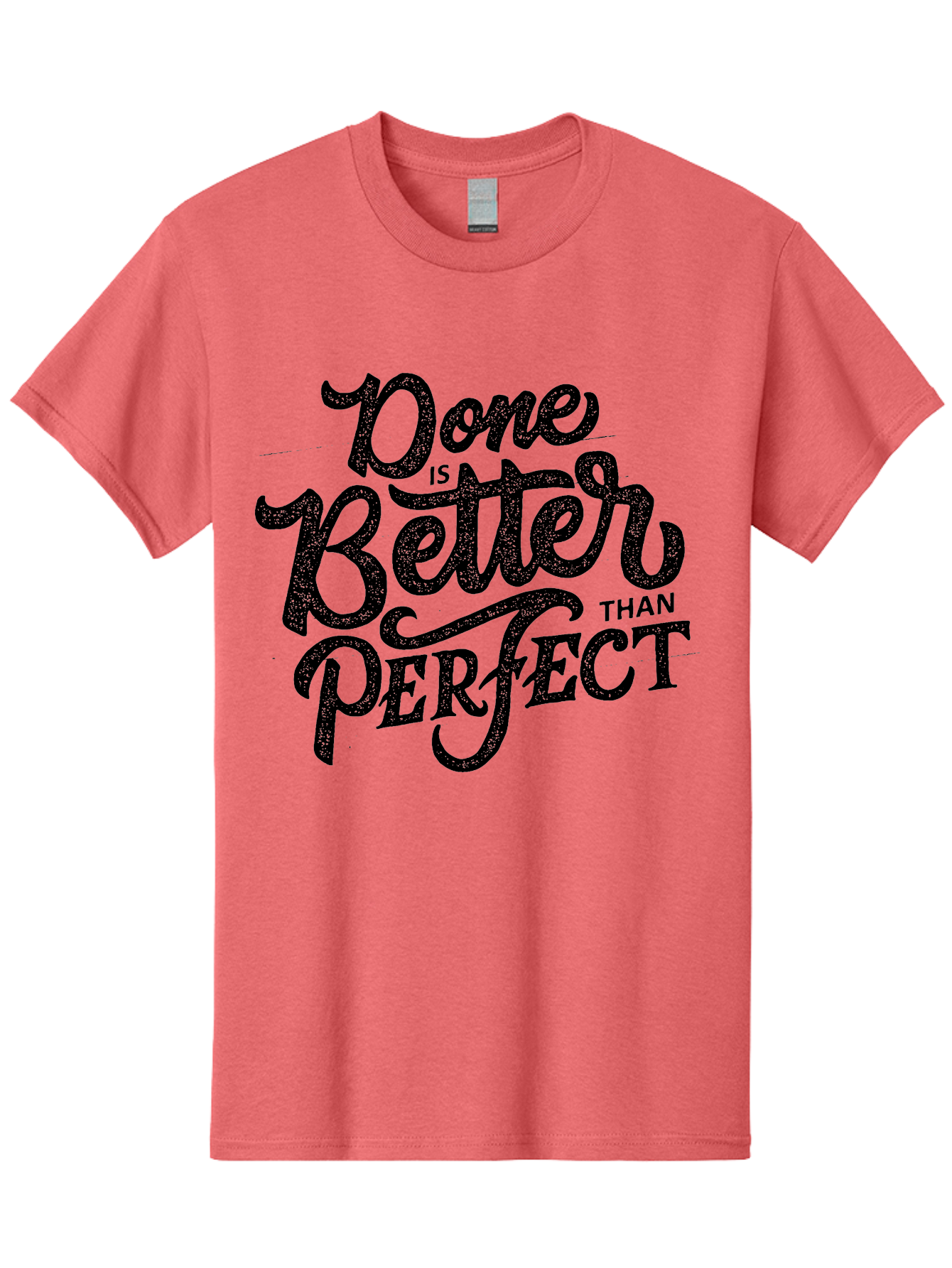 Done-Is-Better-Than-Perfect-1 Men'S Graphic Tee, 100% Cotton, Comfortable Casual Summer Wear, Machine Washable, Motivational Quote, Productivity, Task Completion, Perfectionism, Done Is Better, Self-Improvement, Productivity Tips, Aab245