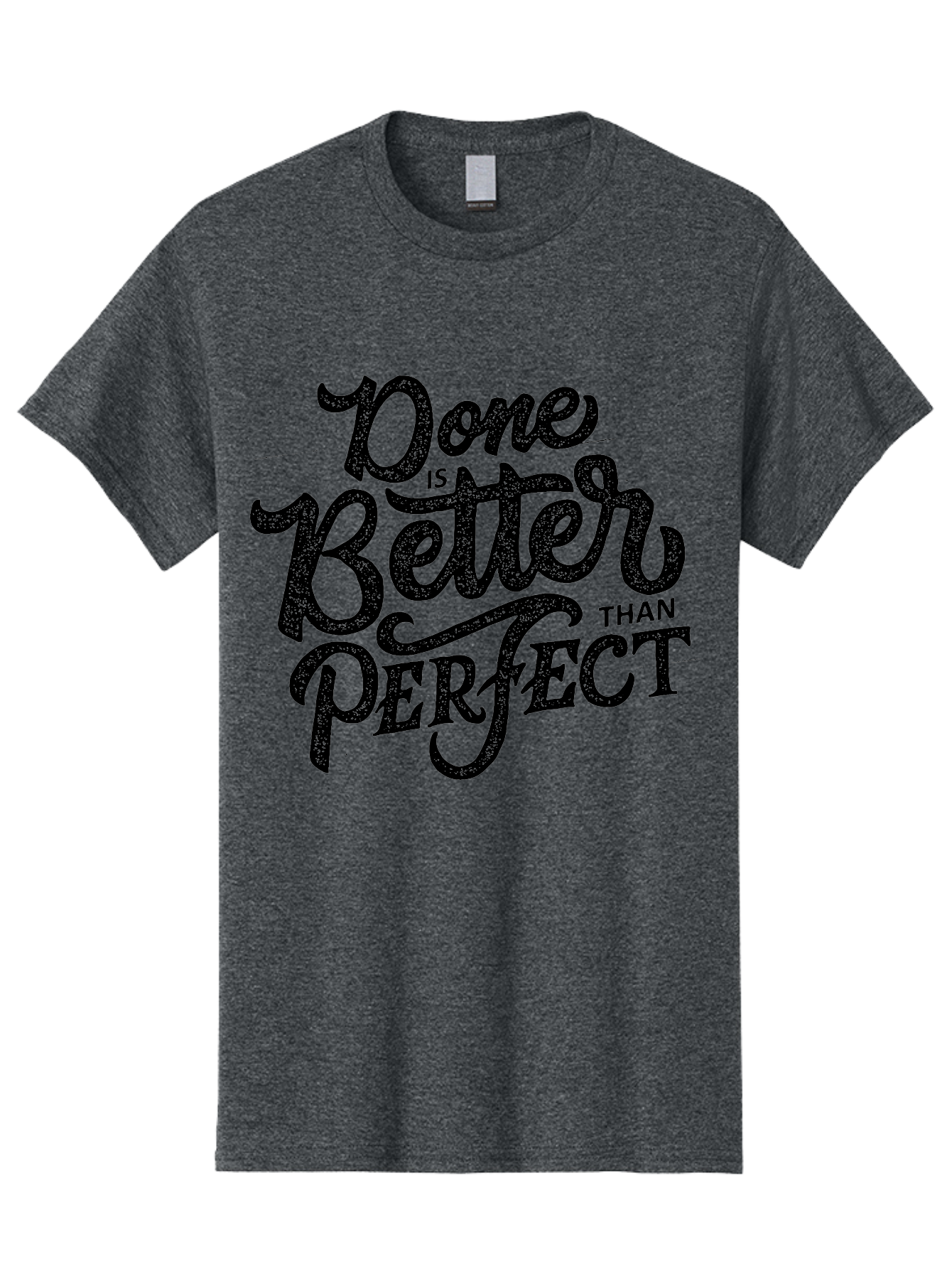Done-Is-Better-Than-Perfect-1 Men'S Graphic Tee, 100% Cotton, Comfortable Casual Summer Wear, Machine Washable, Motivational Quote, Productivity, Task Completion, Perfectionism, Done Is Better, Self-Improvement, Productivity Tips, Aab245