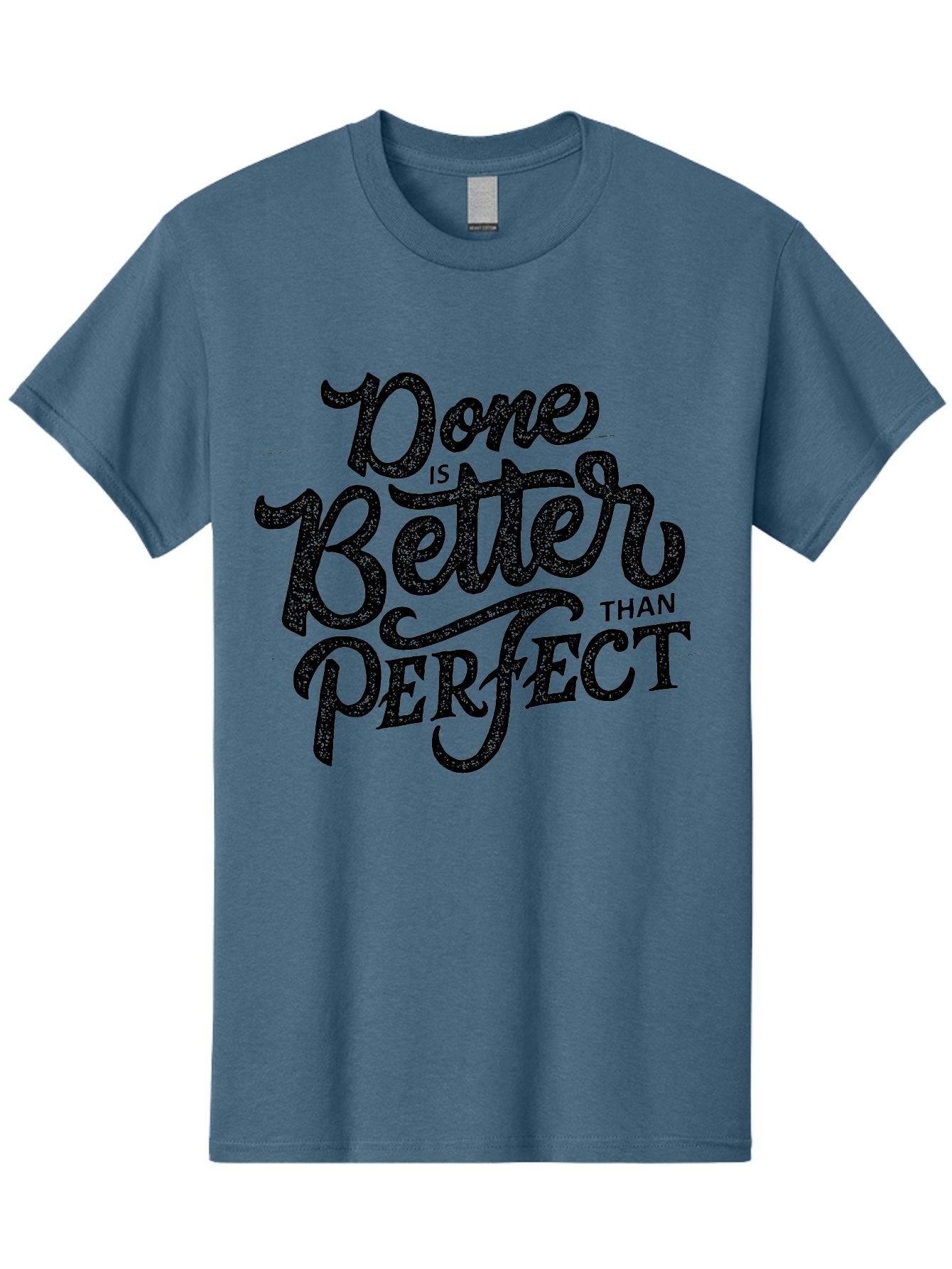 Done-Is-Better-Than-Perfect-1 Men'S Graphic Tee, 100% Cotton, Comfortable Casual Summer Wear, Machine Washable, Motivational Quote, Productivity, Task Completion, Perfectionism, Done Is Better, Self-Improvement, Productivity Tips, Aab245