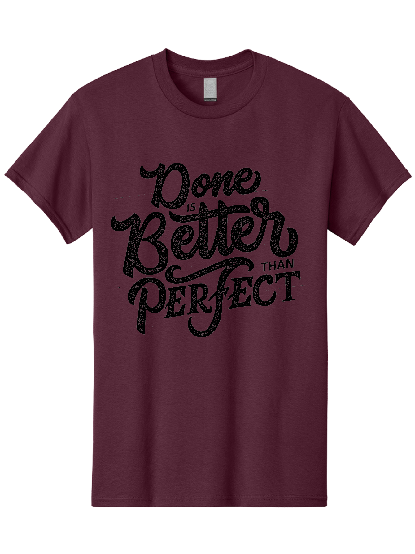 Done-Is-Better-Than-Perfect-1 Men'S Graphic Tee, 100% Cotton, Comfortable Casual Summer Wear, Machine Washable, Motivational Quote, Productivity, Task Completion, Perfectionism, Done Is Better, Self-Improvement, Productivity Tips, Aab245