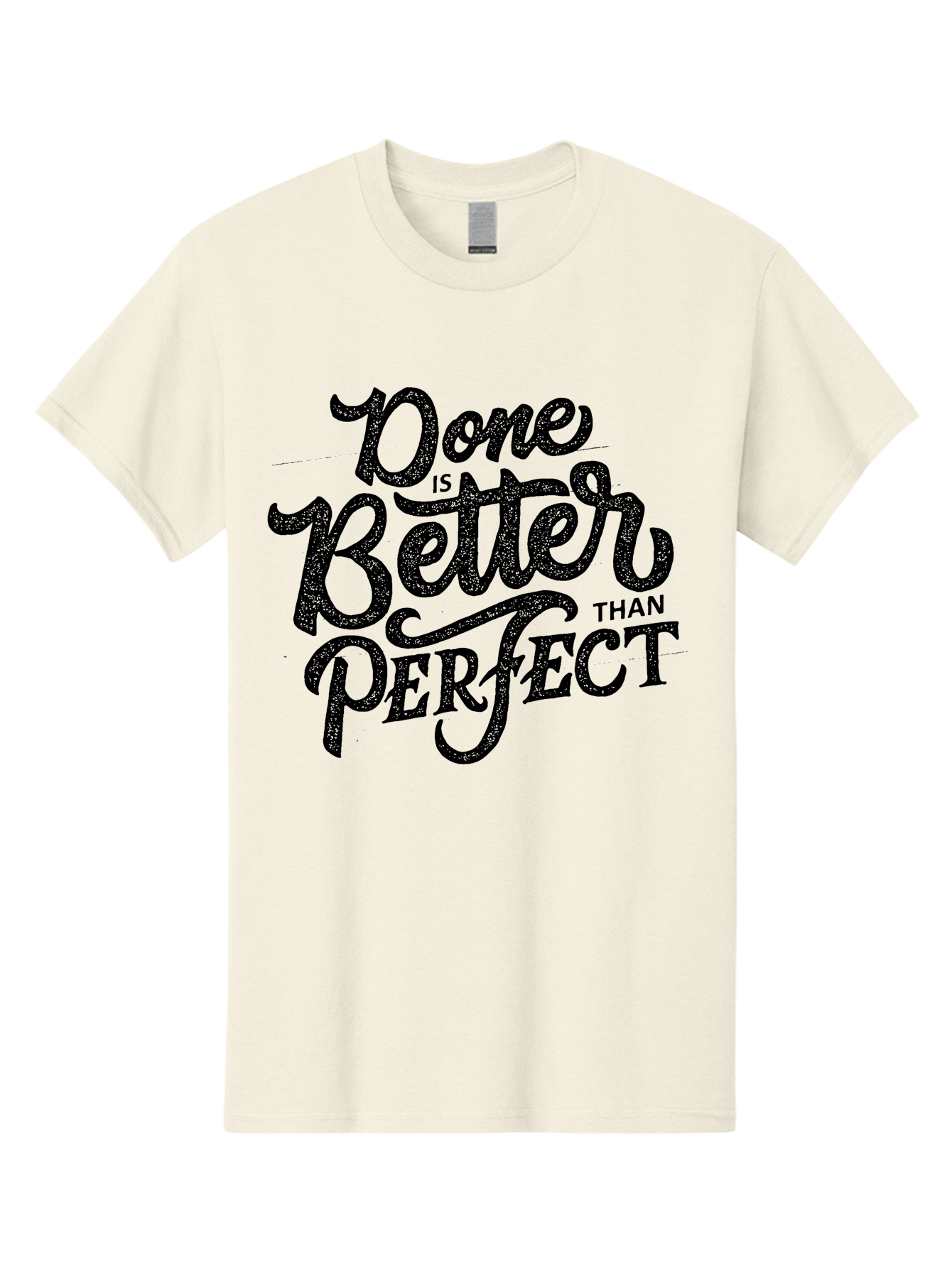 Done-Is-Better-Than-Perfect-1 Men'S Graphic Tee, 100% Cotton, Comfortable Casual Summer Wear, Machine Washable, Motivational Quote, Productivity, Task Completion, Perfectionism, Done Is Better, Self-Improvement, Productivity Tips, Aab245