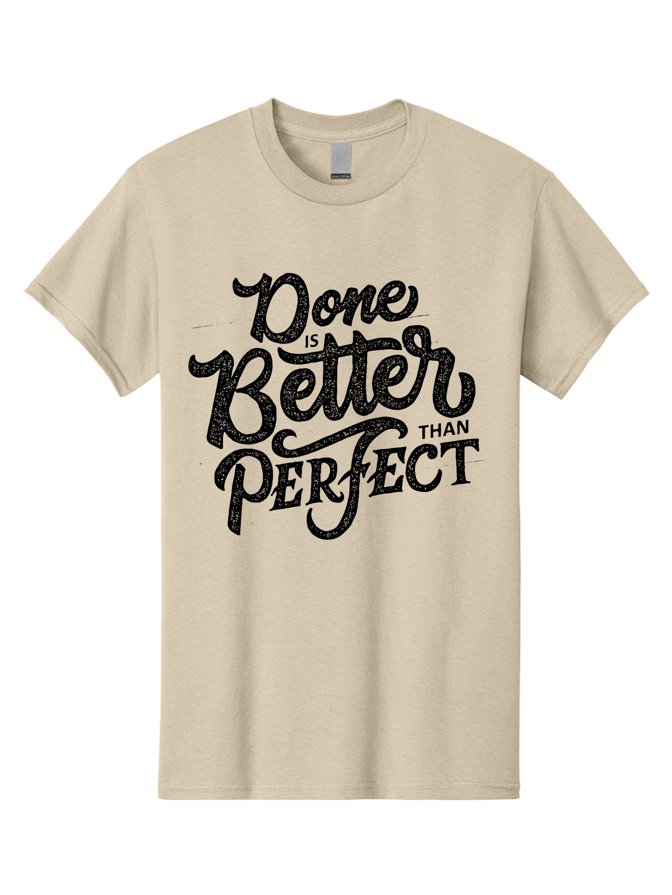 Done-Is-Better-Than-Perfect-1 Men'S Graphic Tee, 100% Cotton, Comfortable Casual Summer Wear, Machine Washable, Motivational Quote, Productivity, Task Completion, Perfectionism, Done Is Better, Self-Improvement, Productivity Tips, Aab245