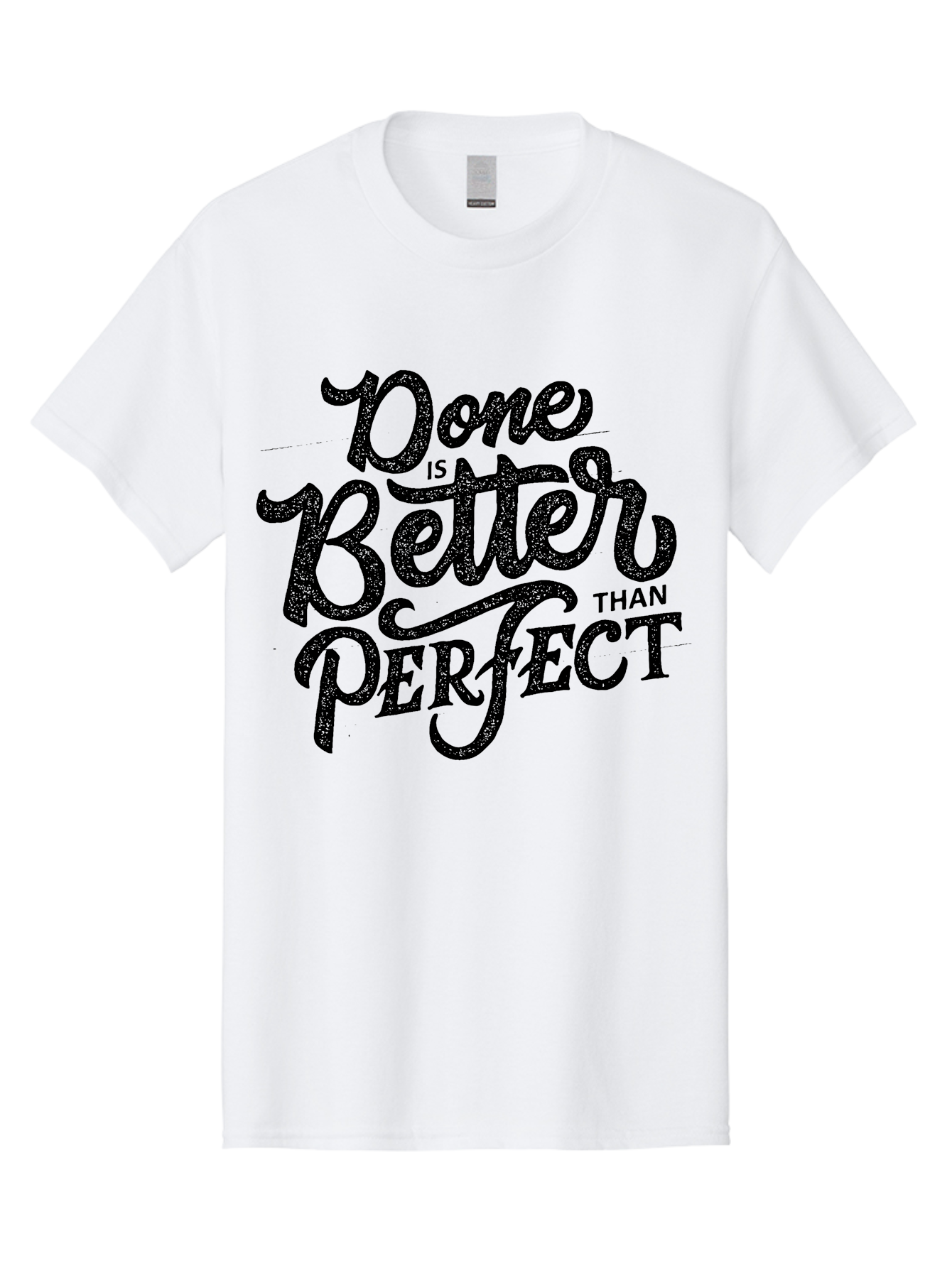 Done-Is-Better-Than-Perfect-1 Men'S Graphic Tee, 100% Cotton, Comfortable Casual Summer Wear, Machine Washable, Motivational Quote, Productivity, Task Completion, Perfectionism, Done Is Better, Self-Improvement, Productivity Tips, Aab245
