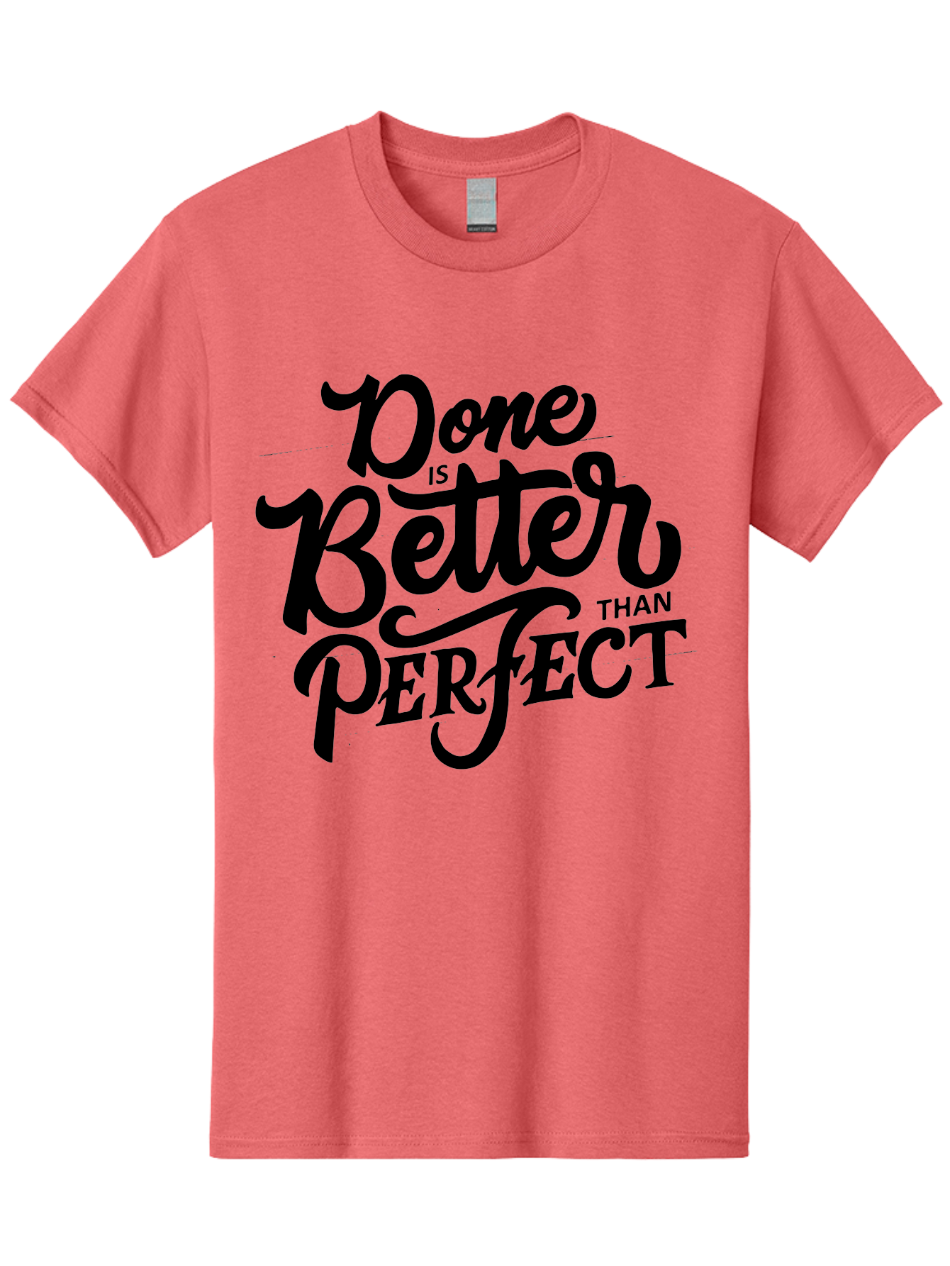 Done-Is-Better-Than-Perfect Men'S Graphic Tee, 100% Cotton, Comfortable Casual Summer Wear, Machine Washable, Motivational Quote, Productivity, Success, Inspiration, Done Is Better Than Perfect, Business, Creativity, Productivity Tips, Aab246
