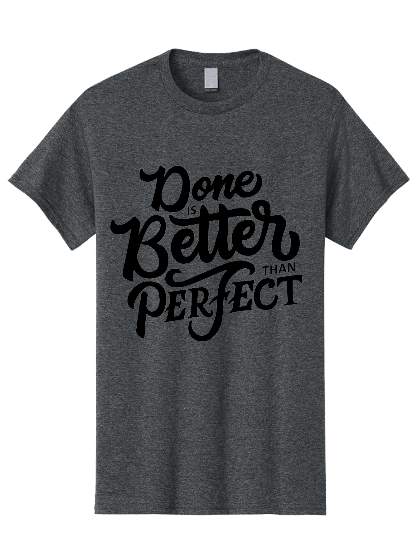 Done-Is-Better-Than-Perfect Men'S Graphic Tee, 100% Cotton, Comfortable Casual Summer Wear, Machine Washable, Motivational Quote, Productivity, Success, Inspiration, Done Is Better Than Perfect, Business, Creativity, Productivity Tips, Aab246