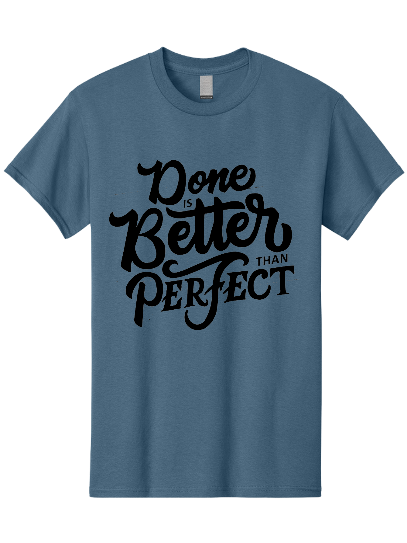 Done-Is-Better-Than-Perfect Men'S Graphic Tee, 100% Cotton, Comfortable Casual Summer Wear, Machine Washable, Motivational Quote, Productivity, Success, Inspiration, Done Is Better Than Perfect, Business, Creativity, Productivity Tips, Aab246