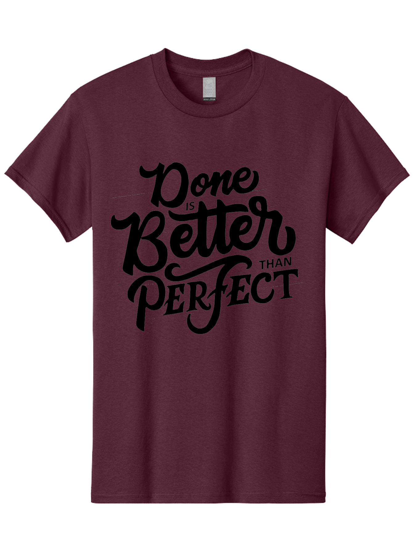 Done-Is-Better-Than-Perfect Men'S Graphic Tee, 100% Cotton, Comfortable Casual Summer Wear, Machine Washable, Motivational Quote, Productivity, Success, Inspiration, Done Is Better Than Perfect, Business, Creativity, Productivity Tips, Aab246