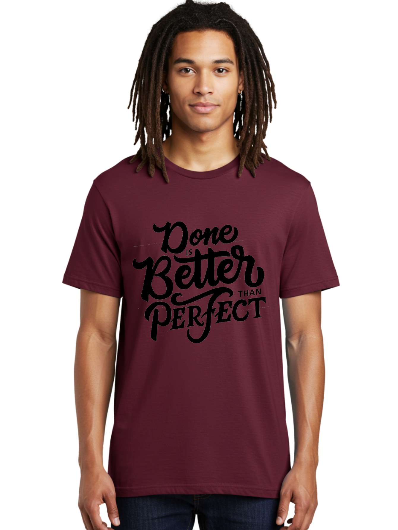 Done-Is-Better-Than-Perfect Men'S Graphic Tee, 100% Cotton, Comfortable Casual Summer Wear, Machine Washable, Motivational Quote, Productivity, Success, Inspiration, Done Is Better Than Perfect, Business, Creativity, Productivity Tips, Aab246