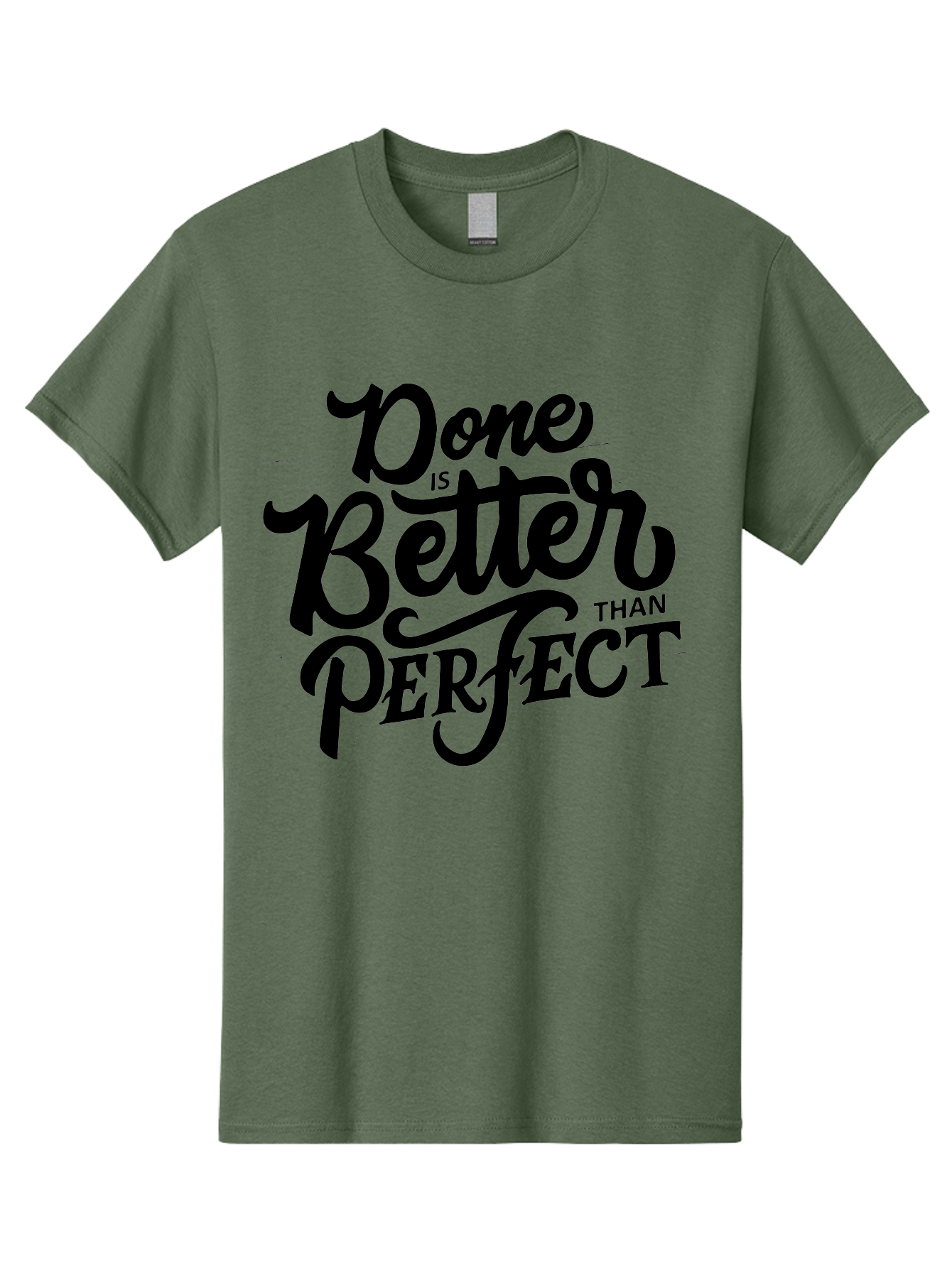 Done-Is-Better-Than-Perfect Men'S Graphic Tee, 100% Cotton, Comfortable Casual Summer Wear, Machine Washable, Motivational Quote, Productivity, Success, Inspiration, Done Is Better Than Perfect, Business, Creativity, Productivity Tips, Aab246