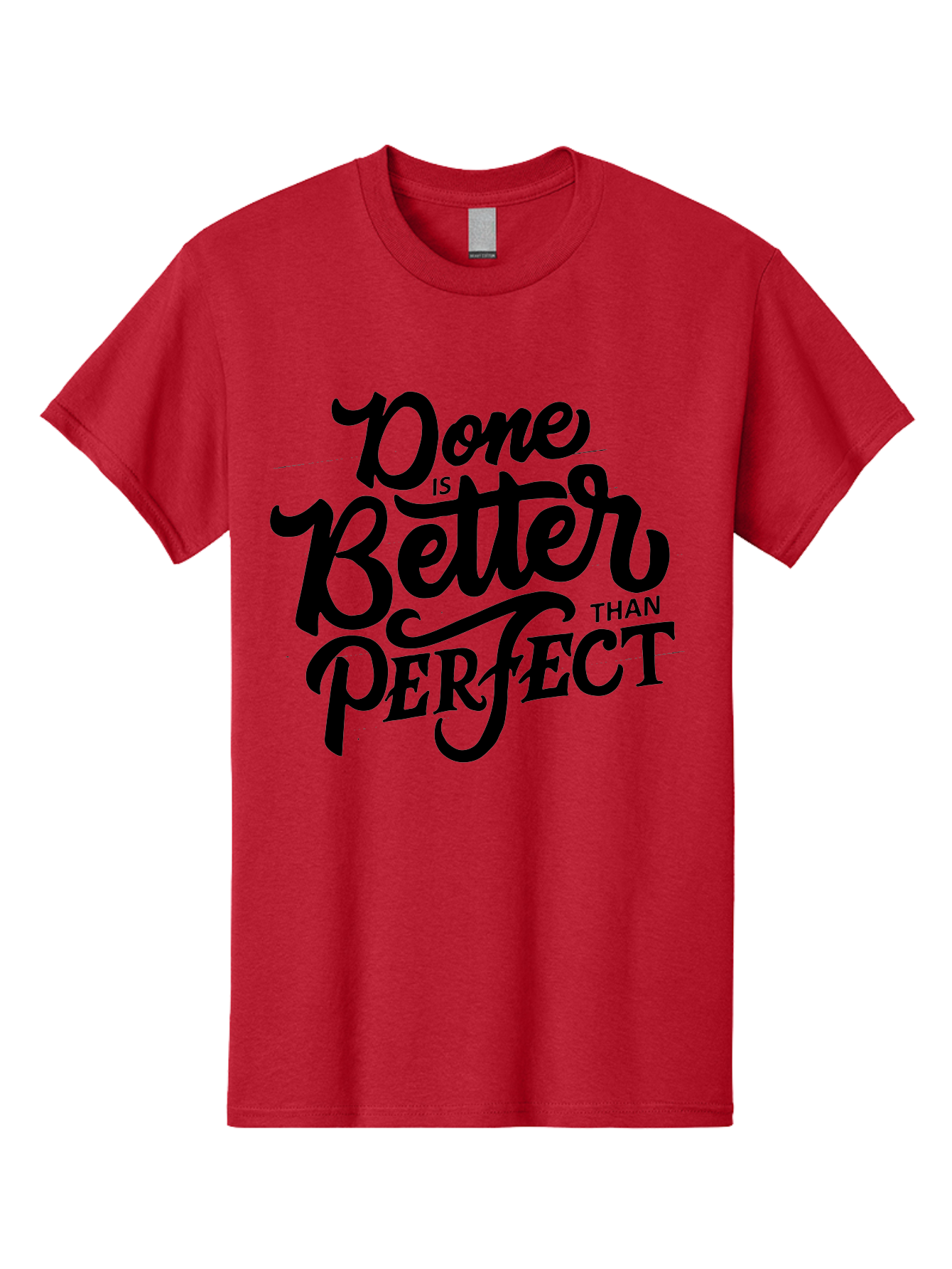 Done-Is-Better-Than-Perfect Men'S Graphic Tee, 100% Cotton, Comfortable Casual Summer Wear, Machine Washable, Motivational Quote, Productivity, Success, Inspiration, Done Is Better Than Perfect, Business, Creativity, Productivity Tips, Aab246