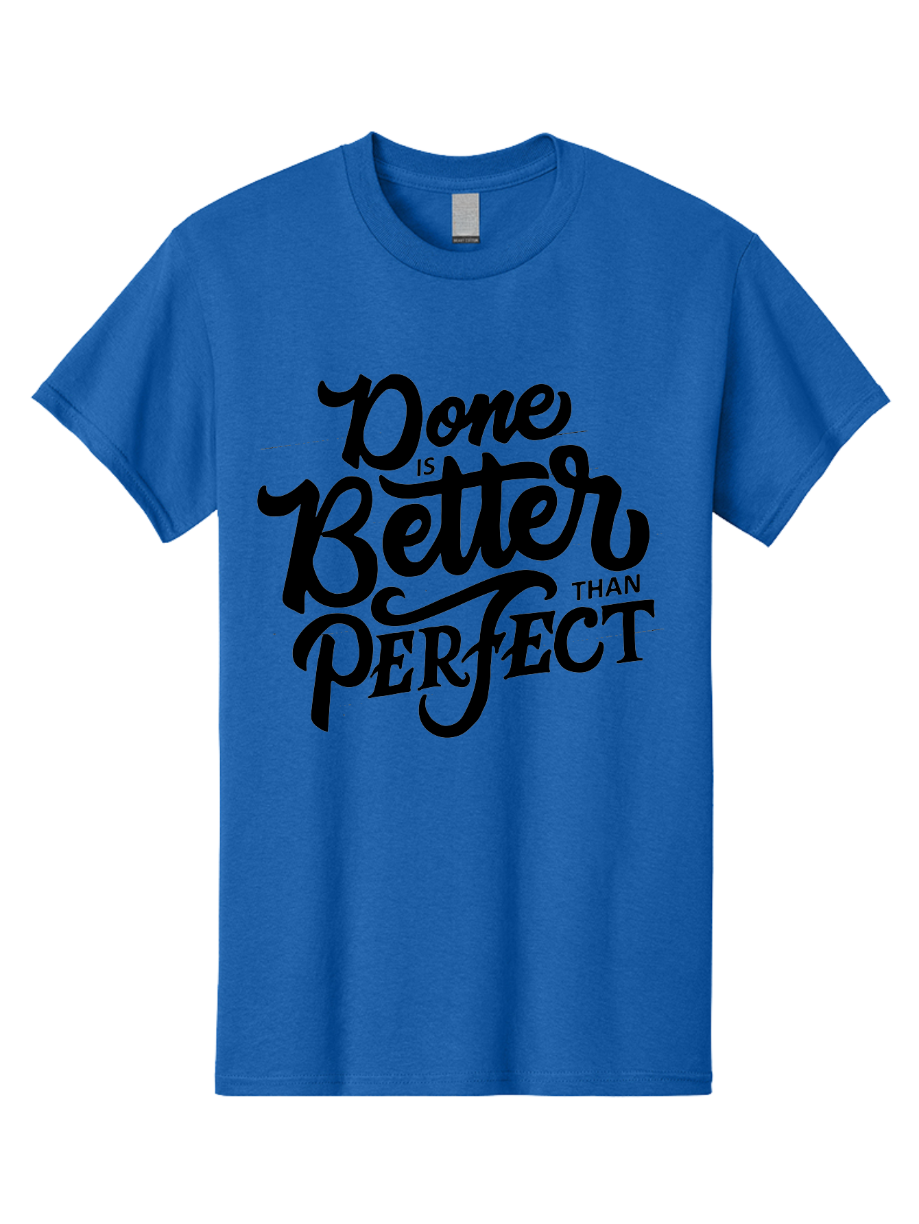 Done-Is-Better-Than-Perfect Men'S Graphic Tee, 100% Cotton, Comfortable Casual Summer Wear, Machine Washable, Motivational Quote, Productivity, Success, Inspiration, Done Is Better Than Perfect, Business, Creativity, Productivity Tips, Aab246