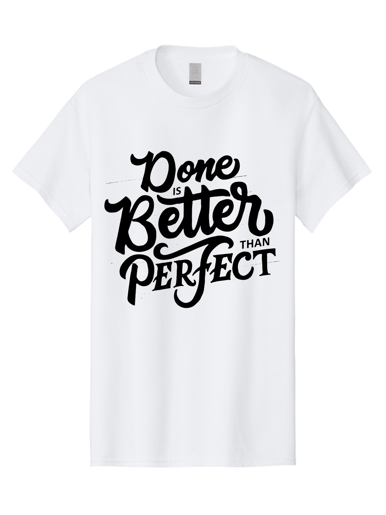 Done-Is-Better-Than-Perfect Men'S Graphic Tee, 100% Cotton, Comfortable Casual Summer Wear, Machine Washable, Motivational Quote, Productivity, Success, Inspiration, Done Is Better Than Perfect, Business, Creativity, Productivity Tips, Aab246