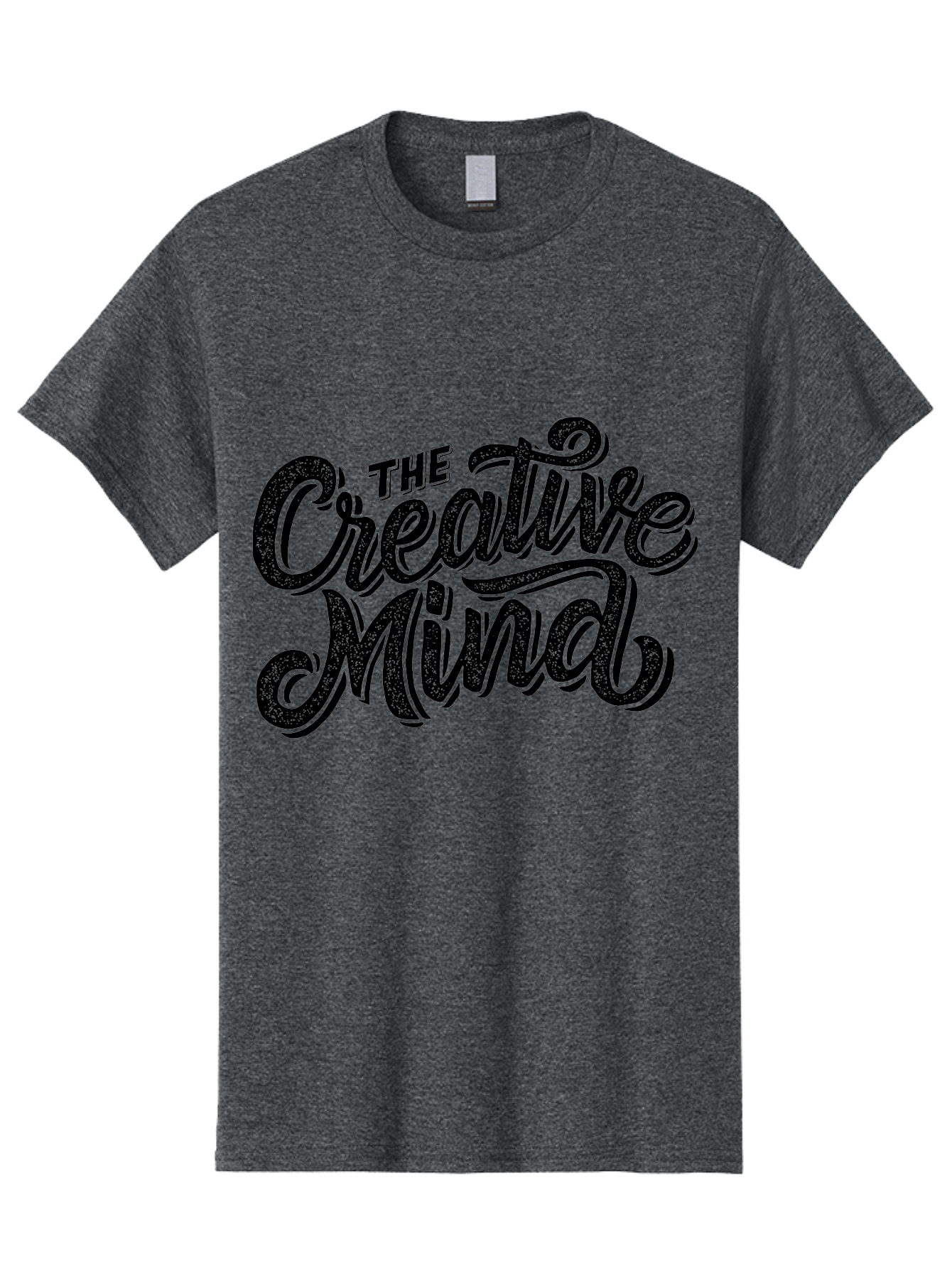 The-Creative-Mind Men'S Graphic Tee, 100% Cotton, Comfortable Casual Summer Wear, Machine Washable, Creative Thinking, Artistic Expression, Imagination, Inspiration, Motivational Quote, Artistic Typography, Creative Design Aab254