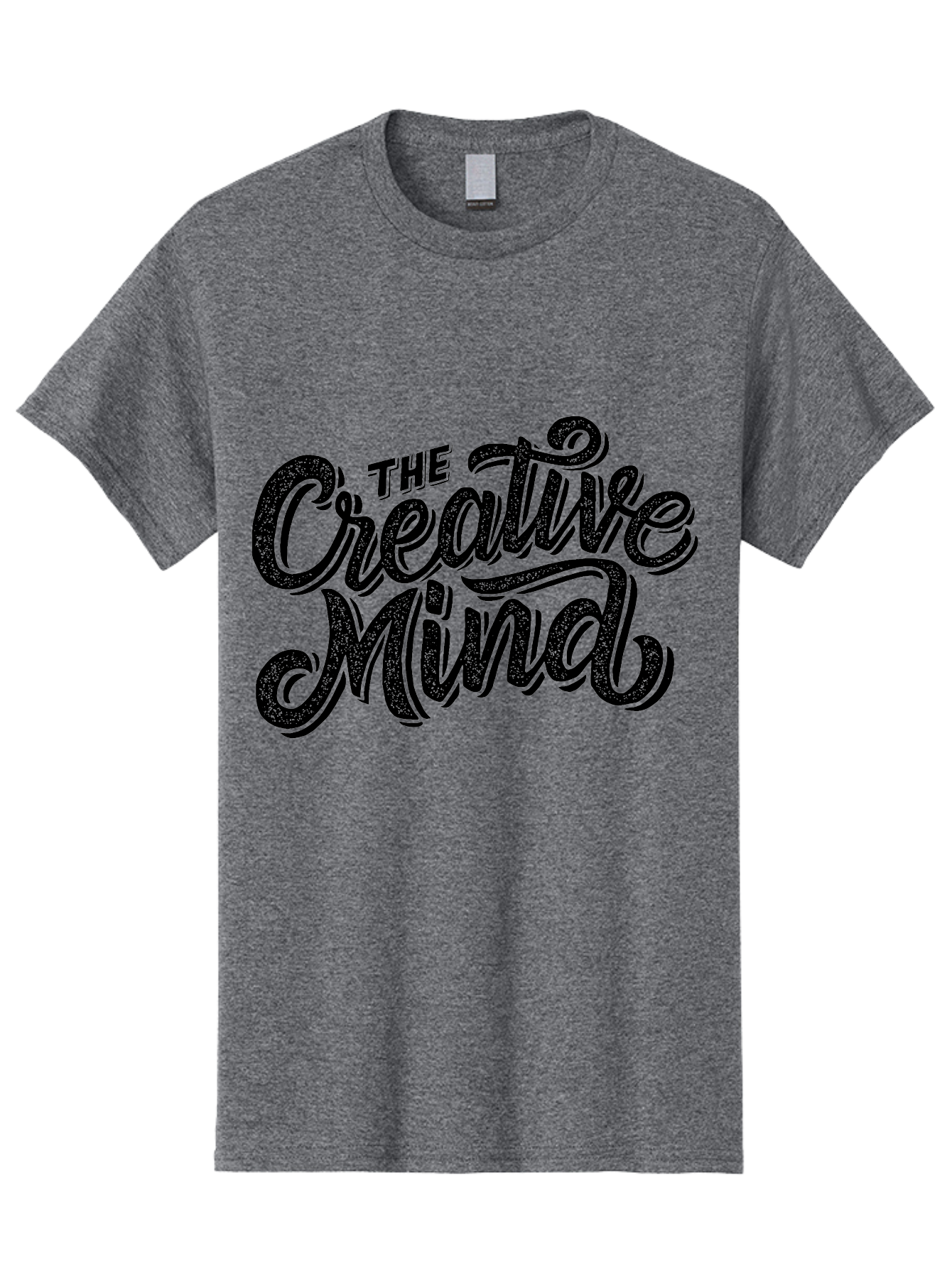 The-Creative-Mind Men'S Graphic Tee, 100% Cotton, Comfortable Casual Summer Wear, Machine Washable, Creative Thinking, Artistic Expression, Imagination, Inspiration, Motivational Quote, Artistic Typography, Creative Design Aab254