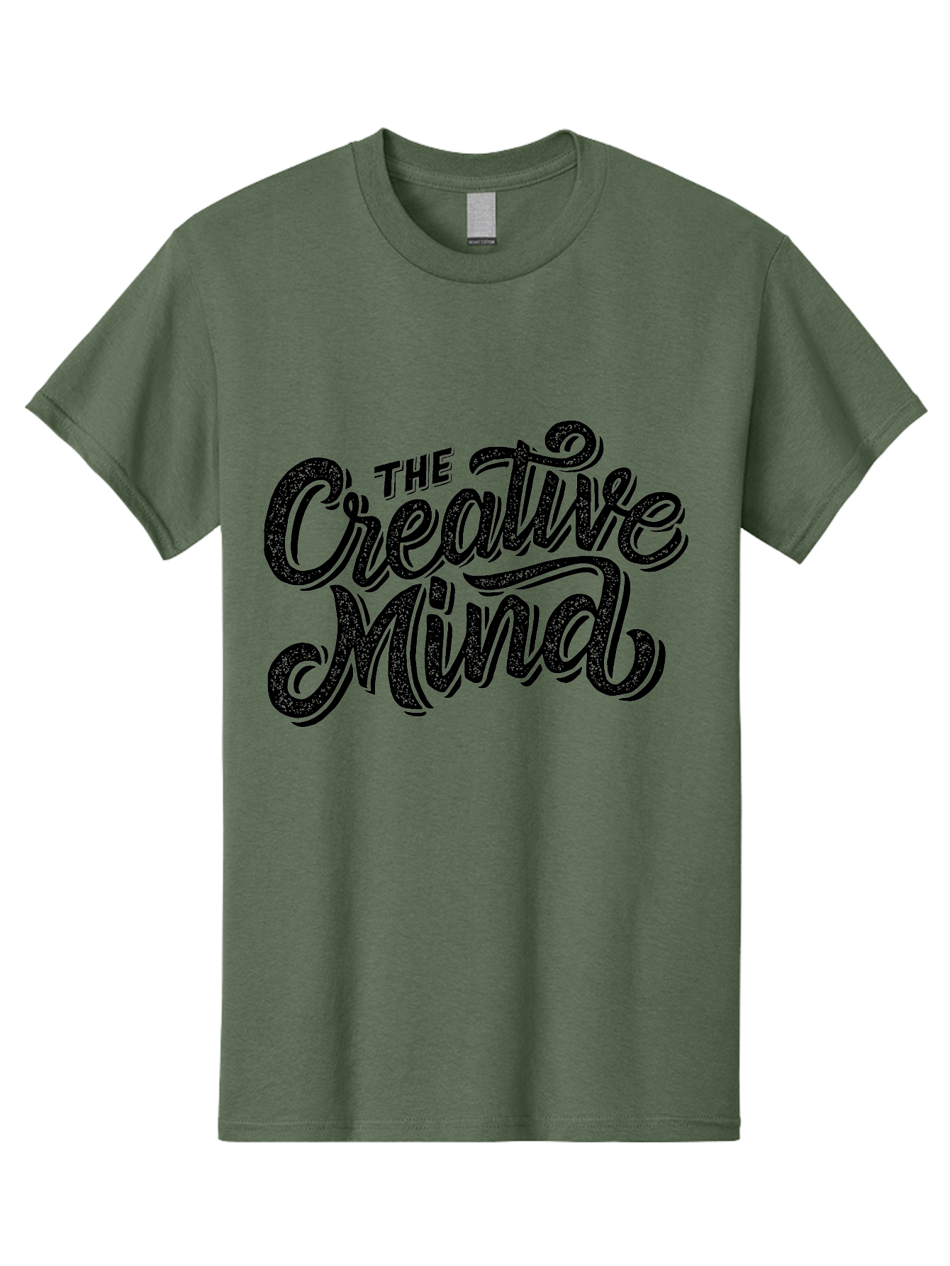 The-Creative-Mind Men'S Graphic Tee, 100% Cotton, Comfortable Casual Summer Wear, Machine Washable, Creative Thinking, Artistic Expression, Imagination, Inspiration, Motivational Quote, Artistic Typography, Creative Design Aab254