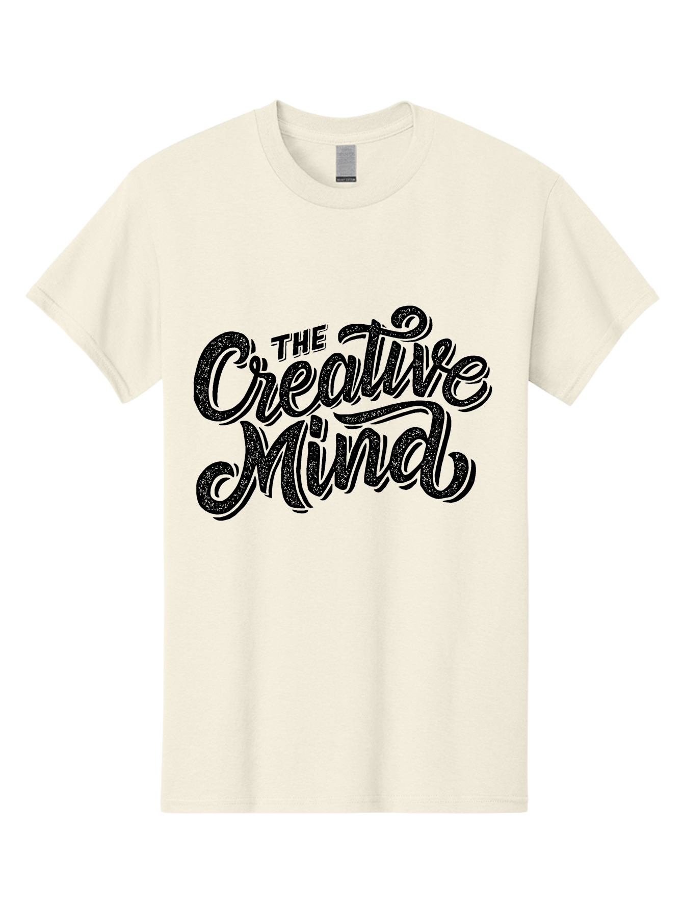 The-Creative-Mind Men'S Graphic Tee, 100% Cotton, Comfortable Casual Summer Wear, Machine Washable, Creative Thinking, Artistic Expression, Imagination, Inspiration, Motivational Quote, Artistic Typography, Creative Design Aab254