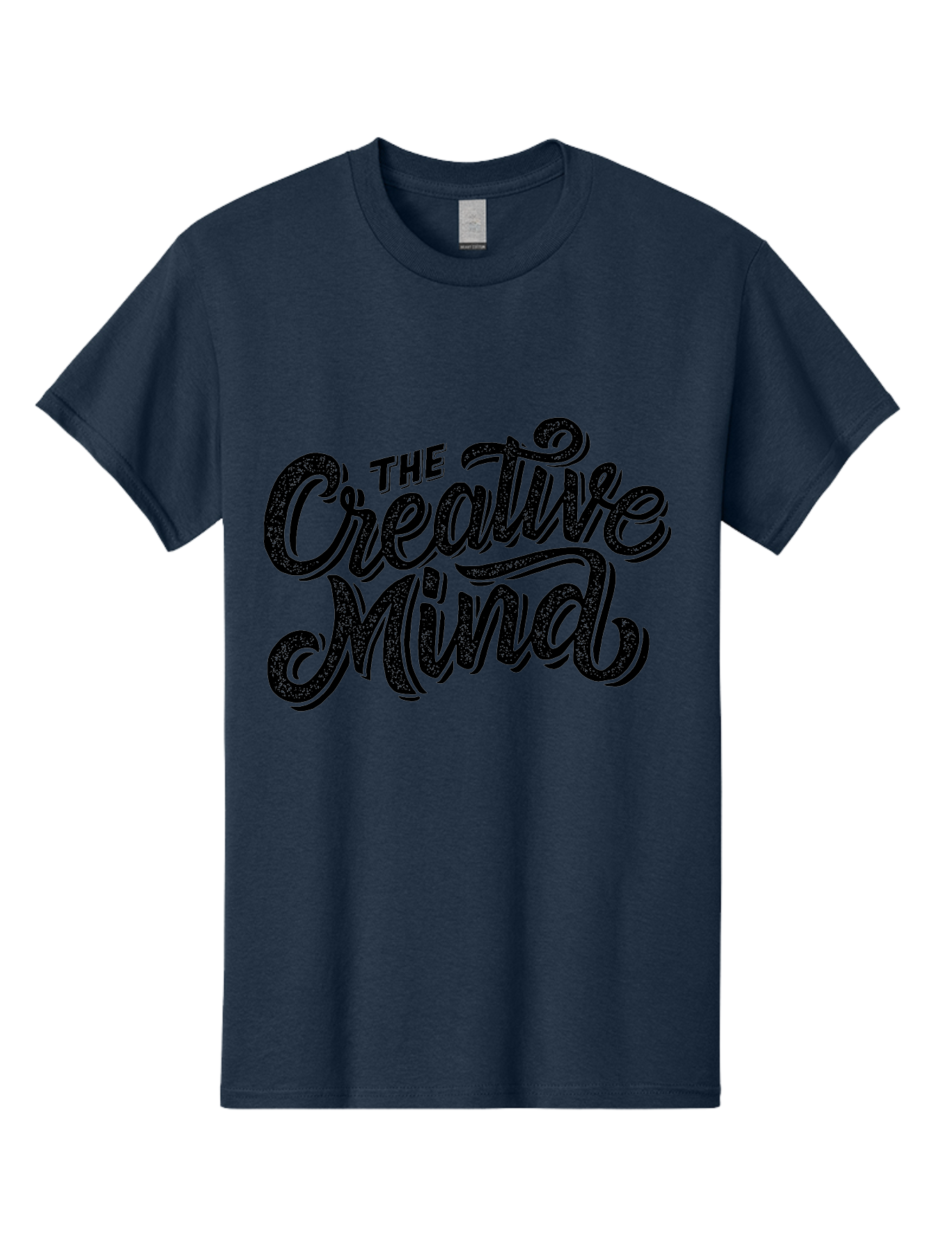 The-Creative-Mind Men'S Graphic Tee, 100% Cotton, Comfortable Casual Summer Wear, Machine Washable, Creative Thinking, Artistic Expression, Imagination, Inspiration, Motivational Quote, Artistic Typography, Creative Design Aab254