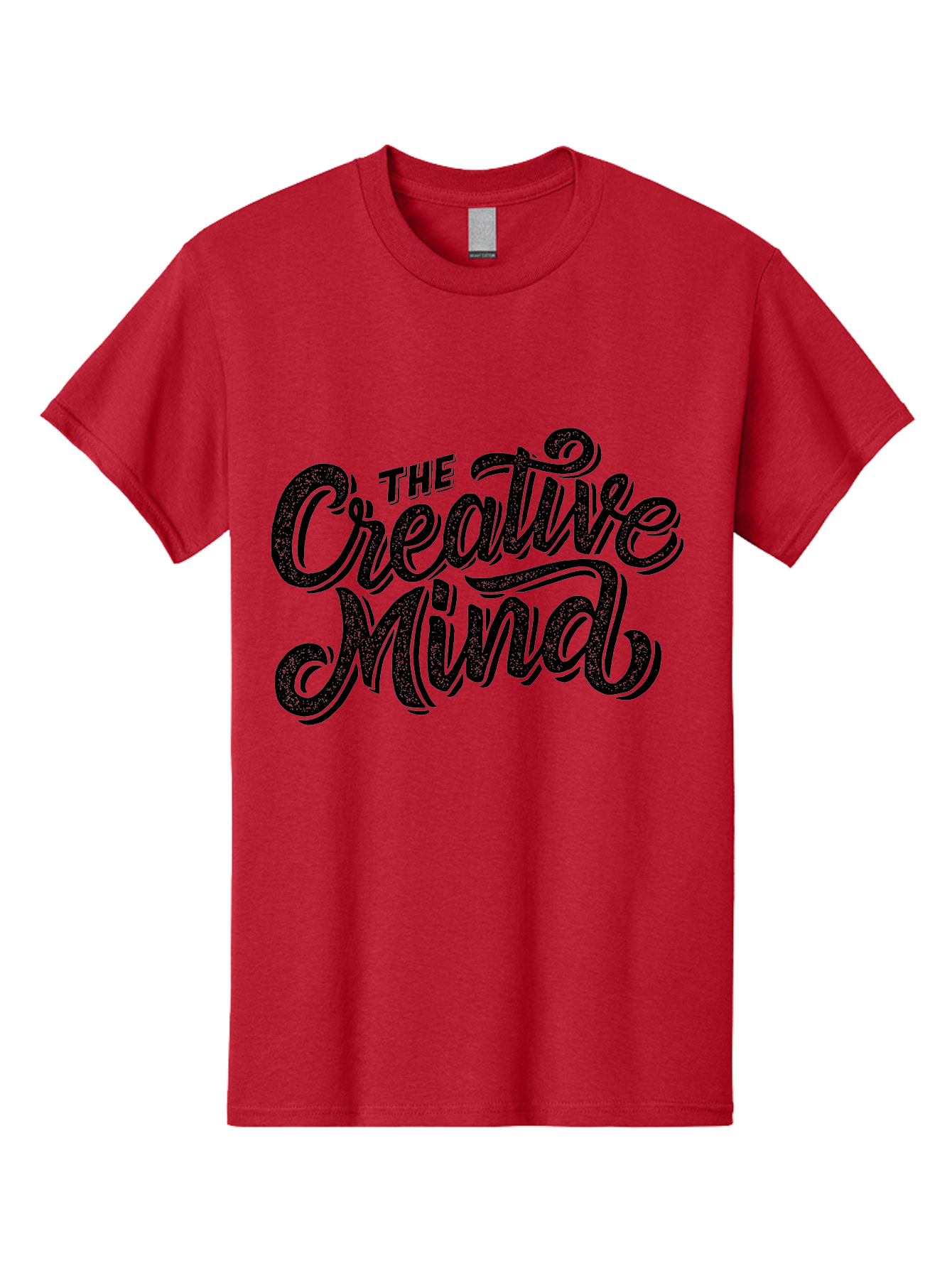 The-Creative-Mind Men'S Graphic Tee, 100% Cotton, Comfortable Casual Summer Wear, Machine Washable, Creative Thinking, Artistic Expression, Imagination, Inspiration, Motivational Quote, Artistic Typography, Creative Design Aab254
