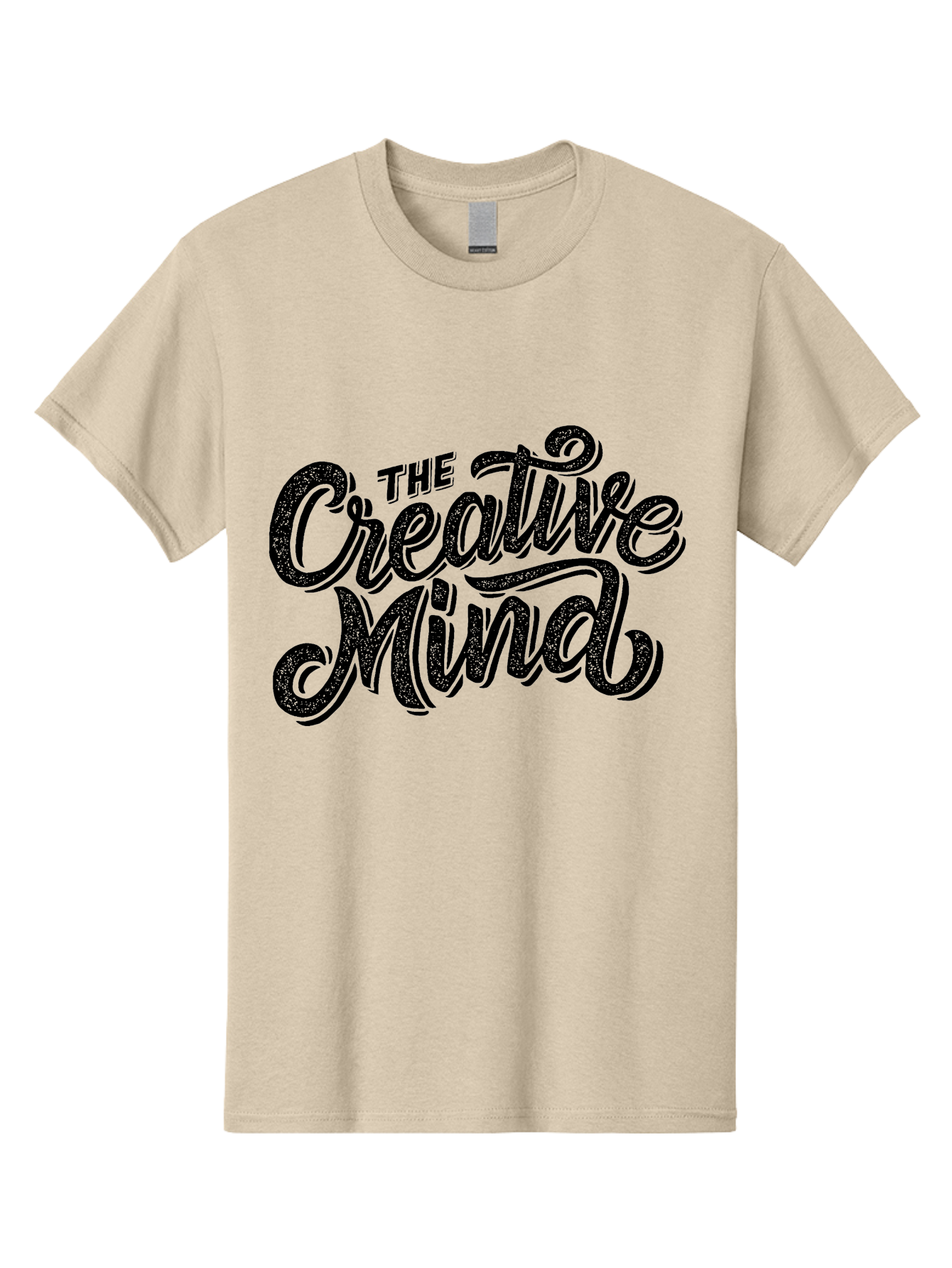 The-Creative-Mind Men'S Graphic Tee, 100% Cotton, Comfortable Casual Summer Wear, Machine Washable, Creative Thinking, Artistic Expression, Imagination, Inspiration, Motivational Quote, Artistic Typography, Creative Design Aab254