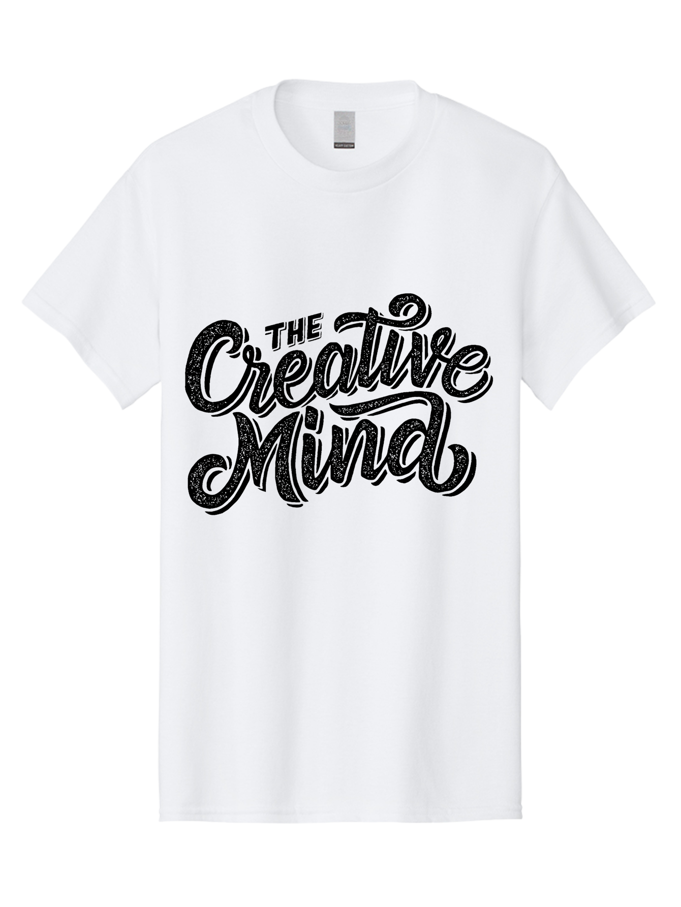 The-Creative-Mind Men'S Graphic Tee, 100% Cotton, Comfortable Casual Summer Wear, Machine Washable, Creative Thinking, Artistic Expression, Imagination, Inspiration, Motivational Quote, Artistic Typography, Creative Design Aab254