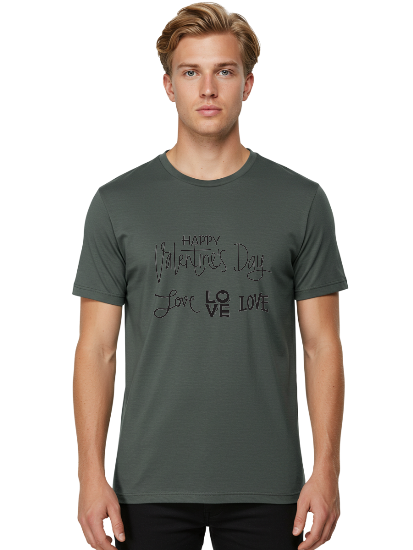 Happy-Valentine-S-Day-1 Men'S Graphic Tee, 100% Cotton, Comfortable Casual Summer Wear, Machine Washable, Happy Valentines Day, Love Messages, Valentines Day Wishes, Love Quotes, Valentines Day Greetings, Romantic Wishes, Love Expression Aab271