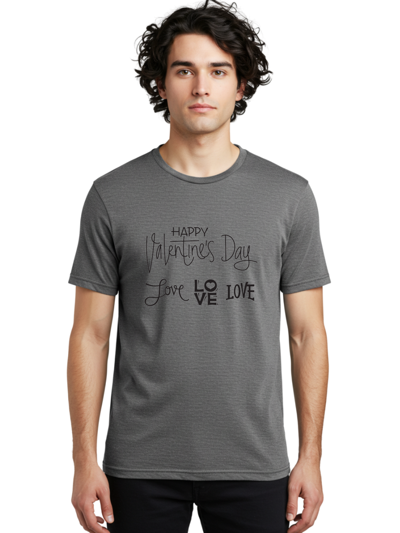 Happy-Valentine-S-Day-1 Men'S Graphic Tee, 100% Cotton, Comfortable Casual Summer Wear, Machine Washable, Happy Valentines Day, Love Messages, Valentines Day Wishes, Love Quotes, Valentines Day Greetings, Romantic Wishes, Love Expression Aab271