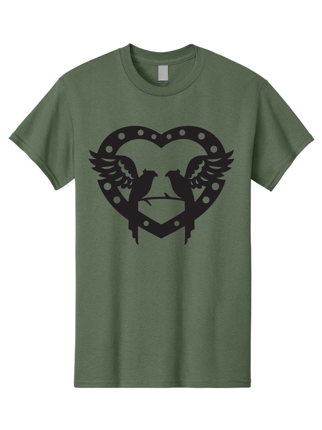 Heart-Birds Men'S Graphic Tee, 100% Cotton, Comfortable Casual Summer Wear, Machine Washable, Love Birds, Heart Shape, Decorative Key, Symbol Of Love, Romantic Motifs, Valentine'S Day Theme, Couple Birds, Winged Hearts, Ornate Design, Aab273