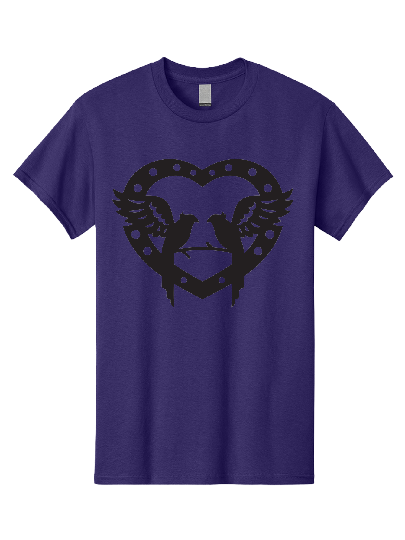 Heart-Birds Men'S Graphic Tee, 100% Cotton, Comfortable Casual Summer Wear, Machine Washable, Love Birds, Heart Shape, Decorative Key, Symbol Of Love, Romantic Motifs, Valentine'S Day Theme, Couple Birds, Winged Hearts, Ornate Design, Aab273
