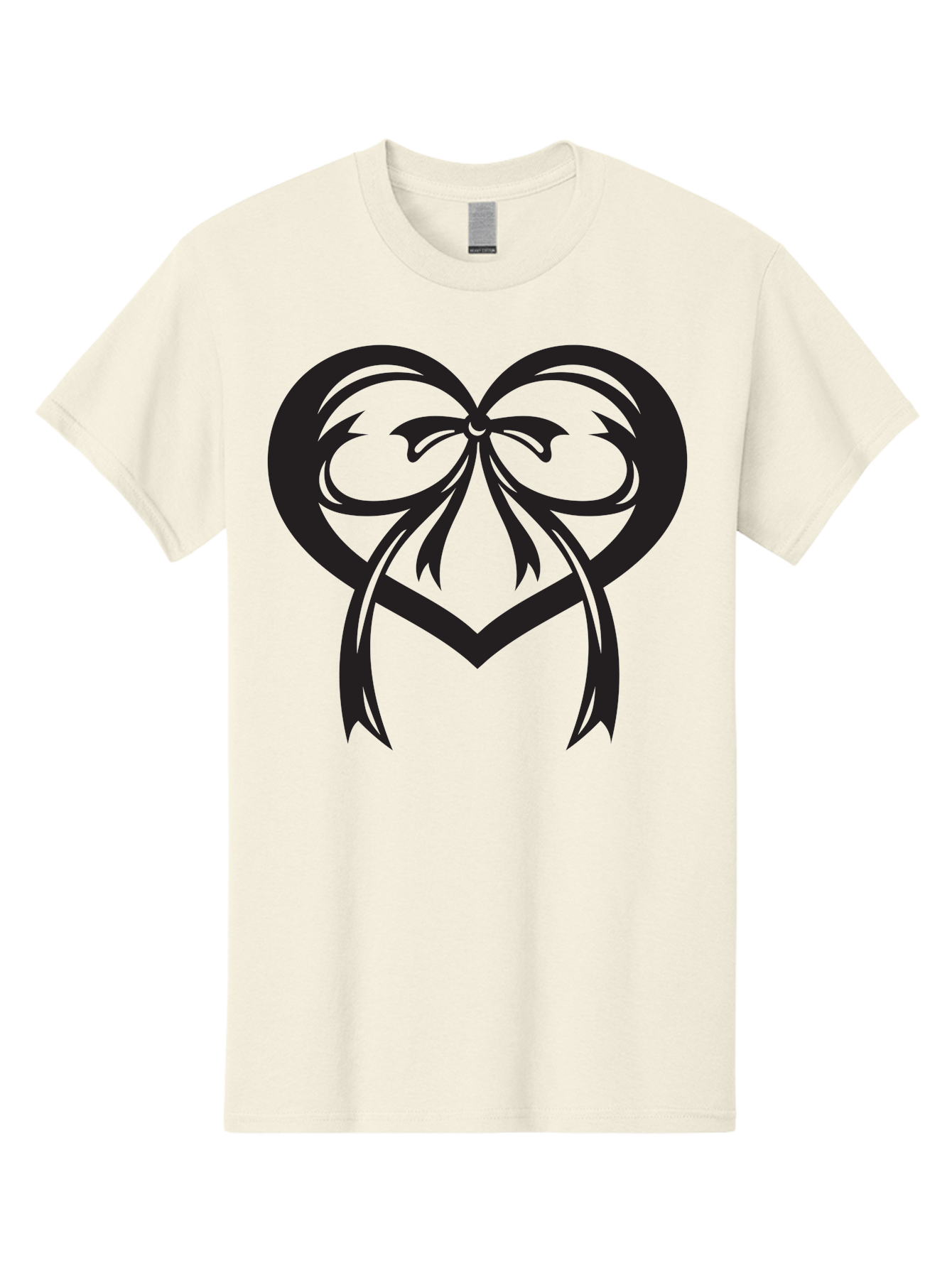 Heart-Graphic Men'S Graphic Tee, 100% Cotton, Comfortable Casual Summer Wear, Machine Washable, Heart Shape, Ribbon Bow, Heart Symbol, Love Sign, Valentine'S Day, Decorative Heart, Black Silhouette, Ribbon Design, Heart Decoration Aab276