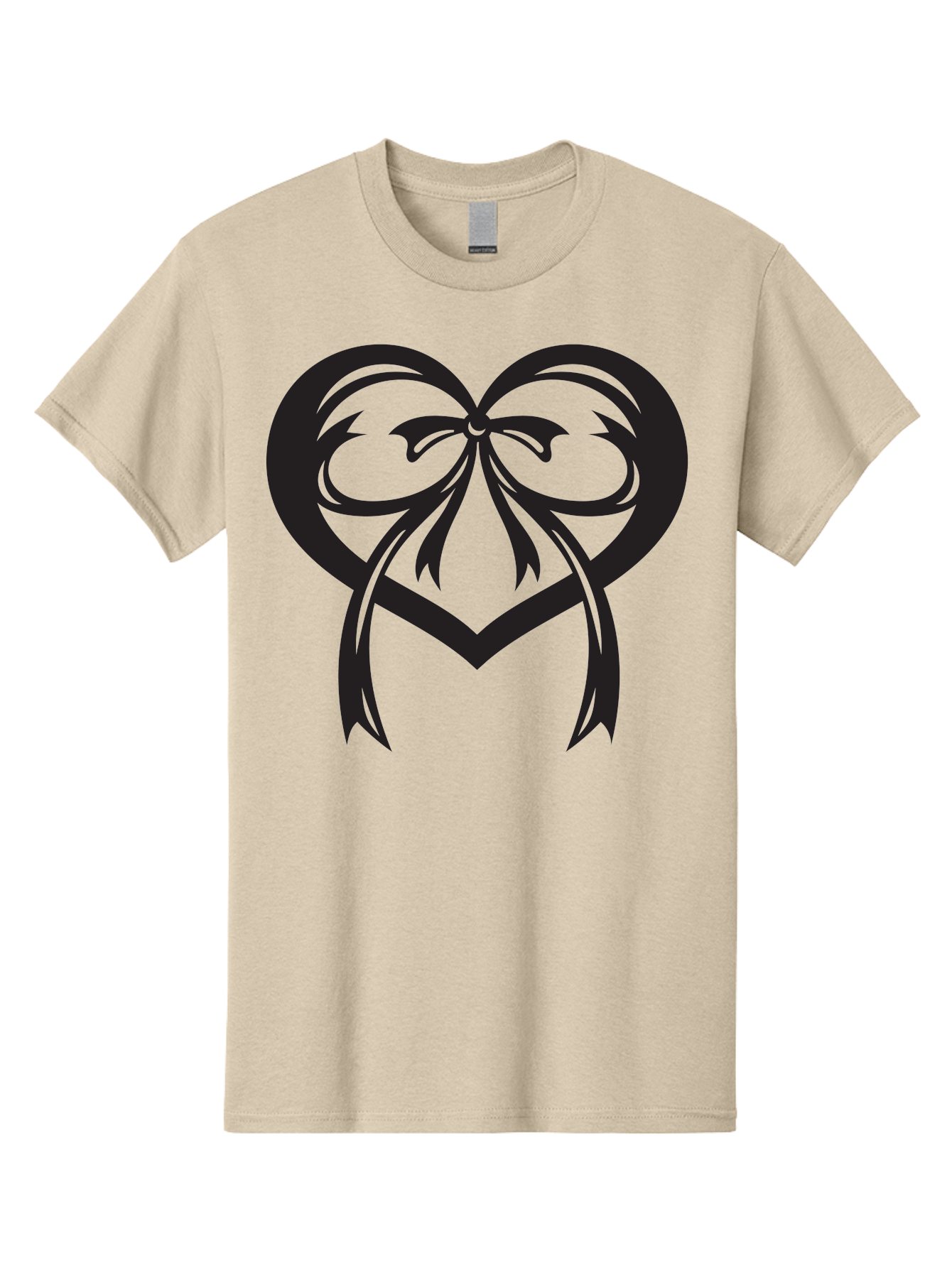 Heart-Graphic Men'S Graphic Tee, 100% Cotton, Comfortable Casual Summer Wear, Machine Washable, Heart Shape, Ribbon Bow, Heart Symbol, Love Sign, Valentine'S Day, Decorative Heart, Black Silhouette, Ribbon Design, Heart Decoration Aab276