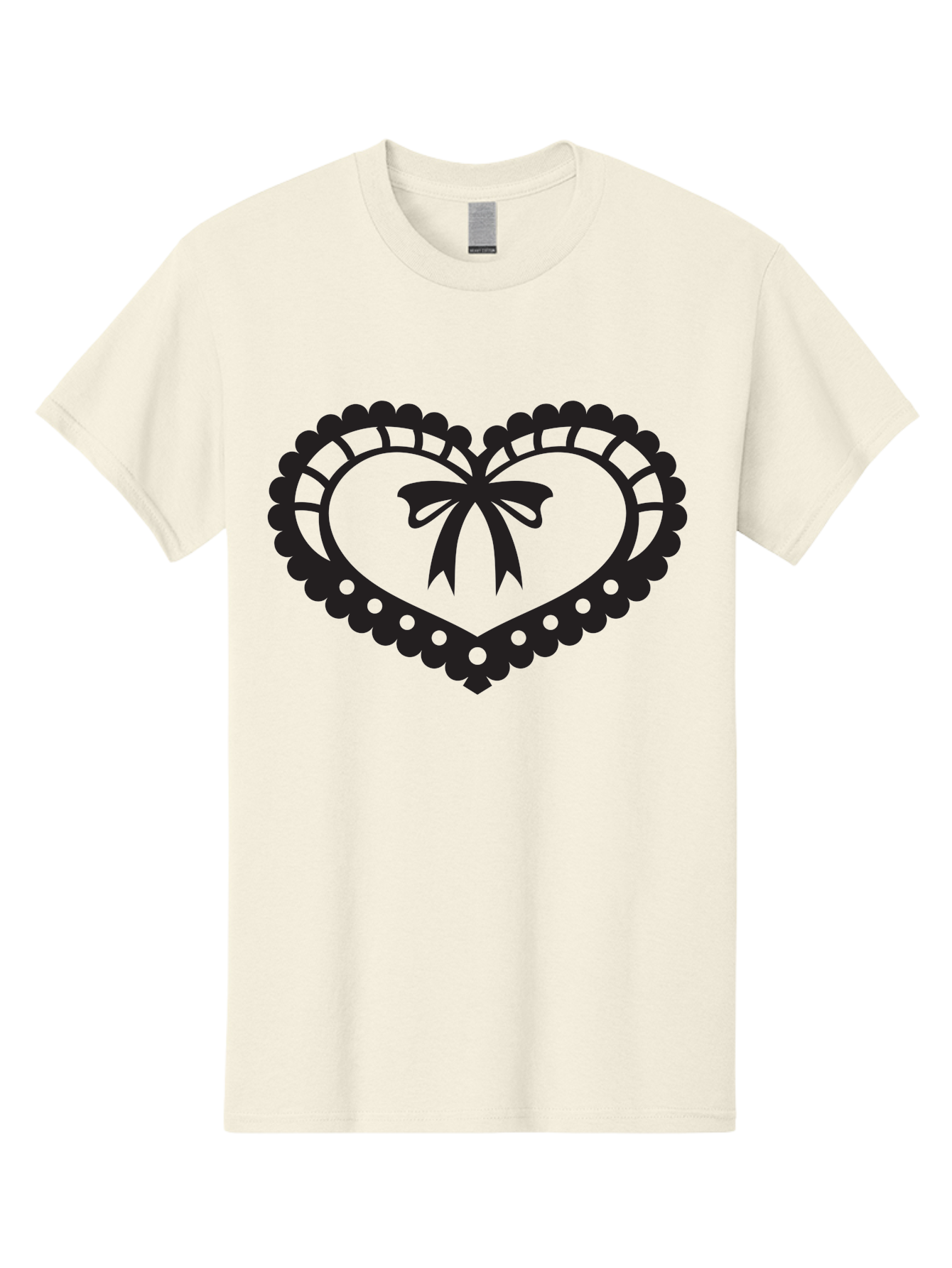 Heart-With-Bow-1 Men'S Graphic Tee, 100% Cotton, Comfortable Casual Summer Wear, Machine Washable, Heart Shape, Decorative Bow, Lace Details, Intricate Design, Love Symbol, Valentines Day, Heart Icon, Cute Graphic Aab278