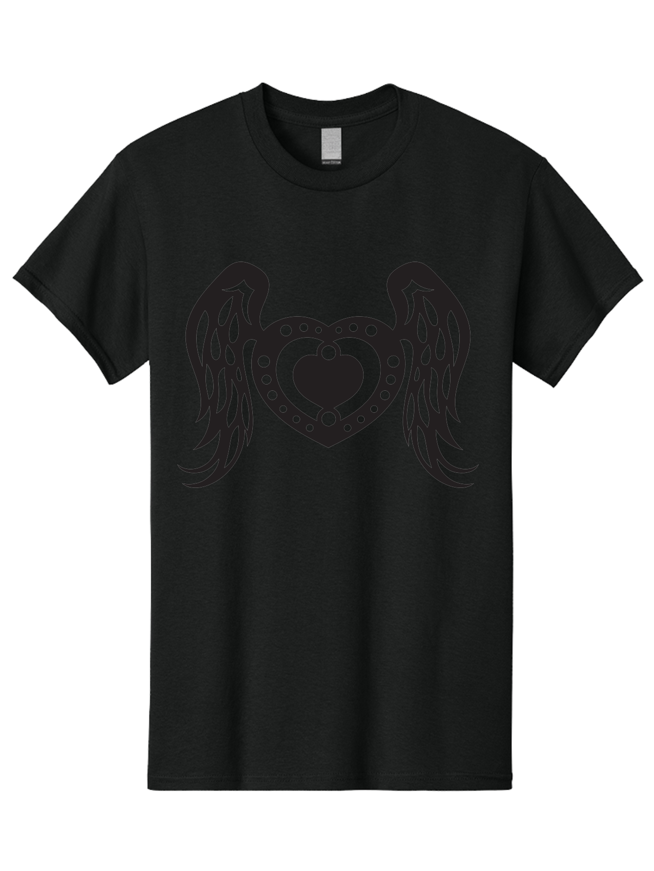 Heart-With-Wings Men'S Graphic Tee, 100% Cotton, Comfortable Casual Summer Wear, Machine Washable, Heart With Wings, Decorative Heart Design, Symbolic Heart Art, Winged Heart Illustration, Love Symbol, Heart Icon, Angel Wings, Aab287
