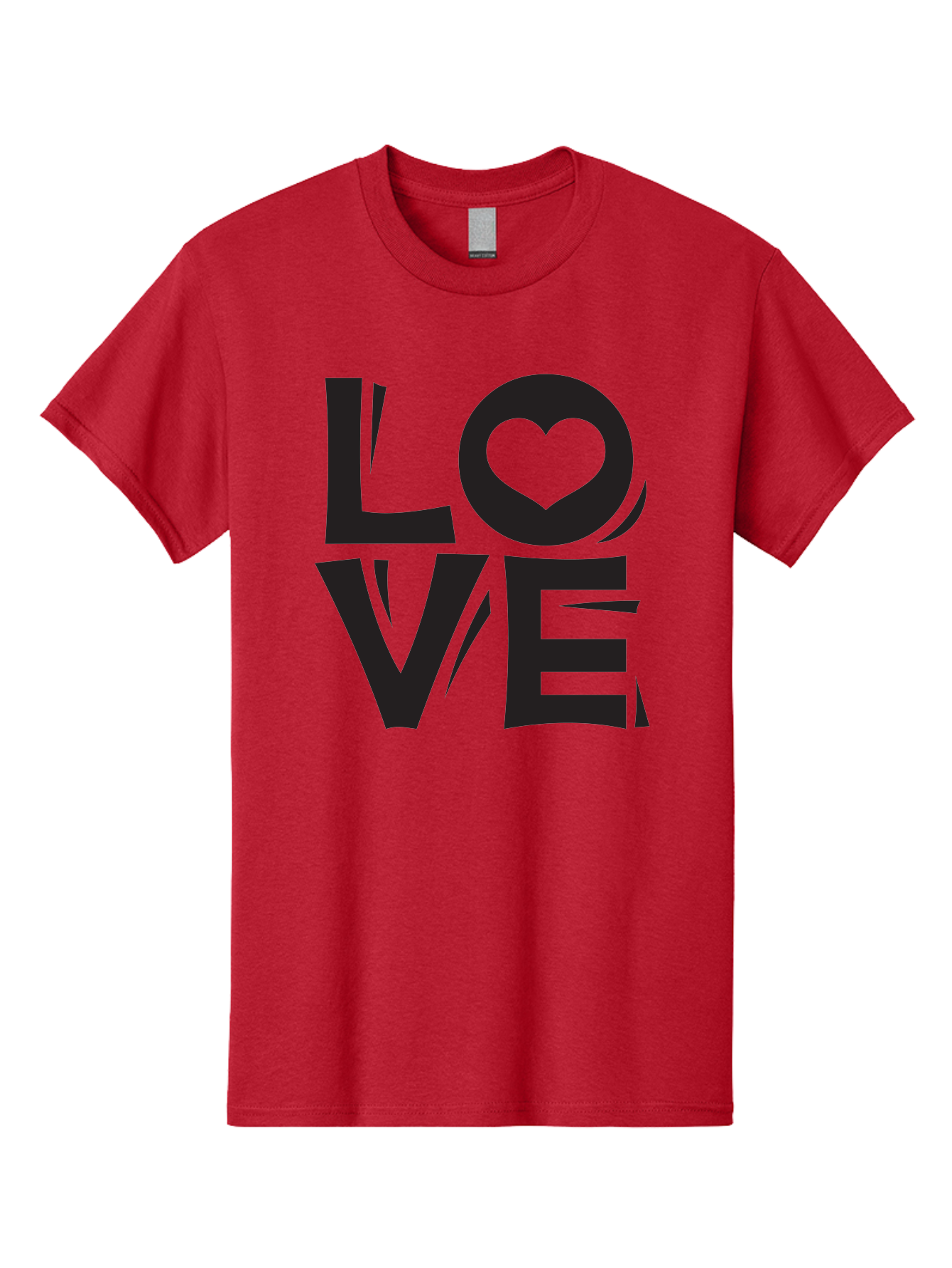 Love-1 Men'S Graphic Tee, 100% Cotton, Comfortable Casual Summer Wear, Machine Washable, Love Typography, Heart Symbol, Black Lettering, Bold Font, Quirky Design, Love Message, Abstract Art, Modern Style Aab289
