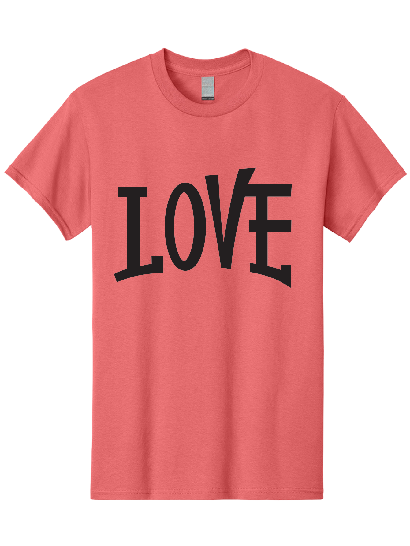 Love-2 Men'S Graphic Tee, 100% Cotton, Comfortable Casual Summer Wear, Machine Washable, Love Typography, Black Font, Bold Letters, Emotional Words, Heartfelt Expression, Love Quote, Typographic Art Aab290