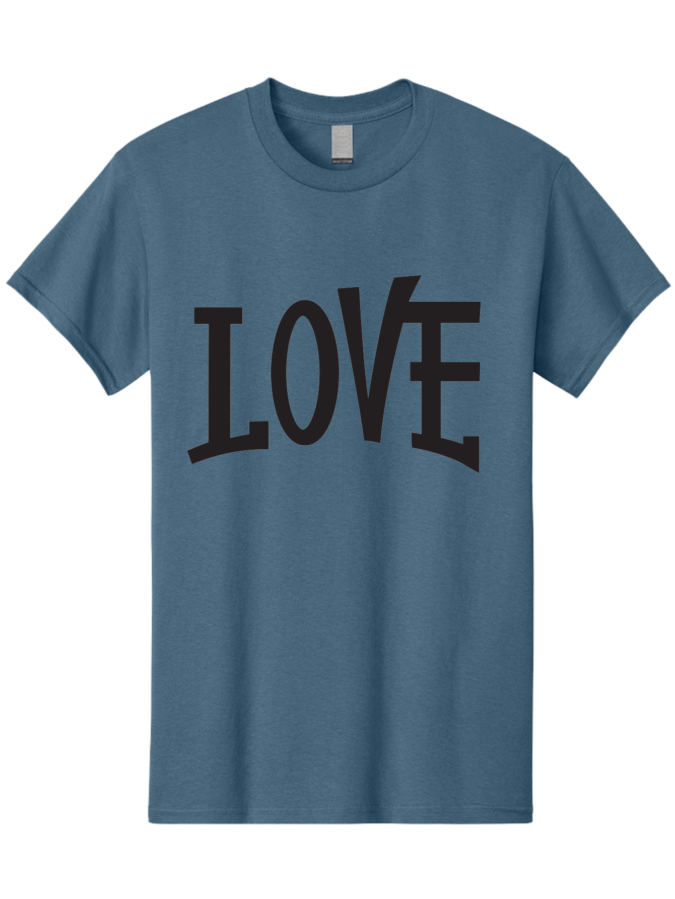 Love-2 Men'S Graphic Tee, 100% Cotton, Comfortable Casual Summer Wear, Machine Washable, Love Typography, Black Font, Bold Letters, Emotional Words, Heartfelt Expression, Love Quote, Typographic Art Aab290