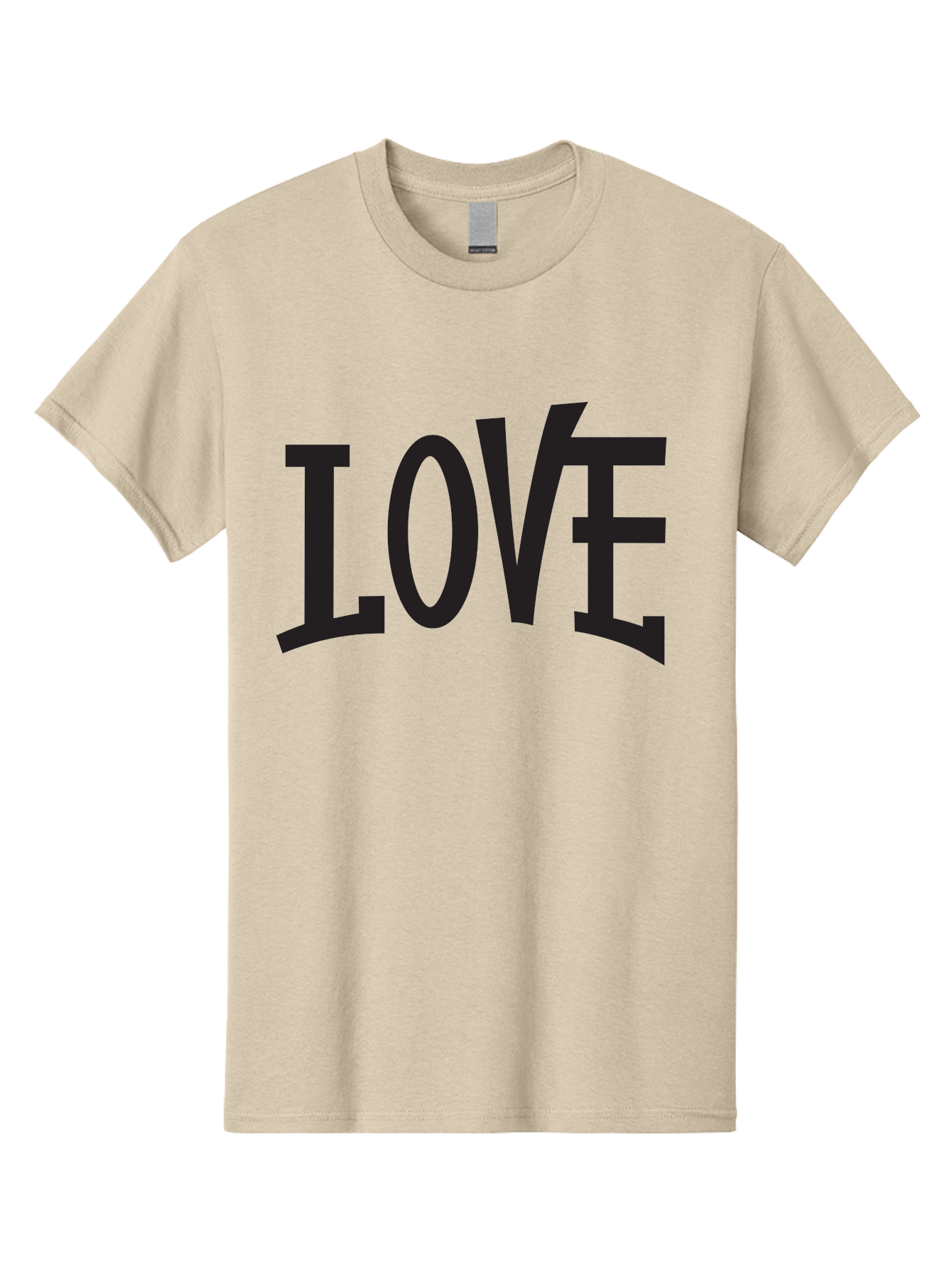 Love-2 Men'S Graphic Tee, 100% Cotton, Comfortable Casual Summer Wear, Machine Washable, Love Typography, Black Font, Bold Letters, Emotional Words, Heartfelt Expression, Love Quote, Typographic Art Aab290