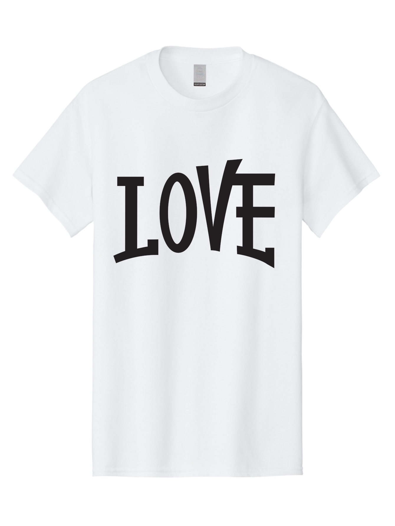 Love-2 Men'S Graphic Tee, 100% Cotton, Comfortable Casual Summer Wear, Machine Washable, Love Typography, Black Font, Bold Letters, Emotional Words, Heartfelt Expression, Love Quote, Typographic Art Aab290