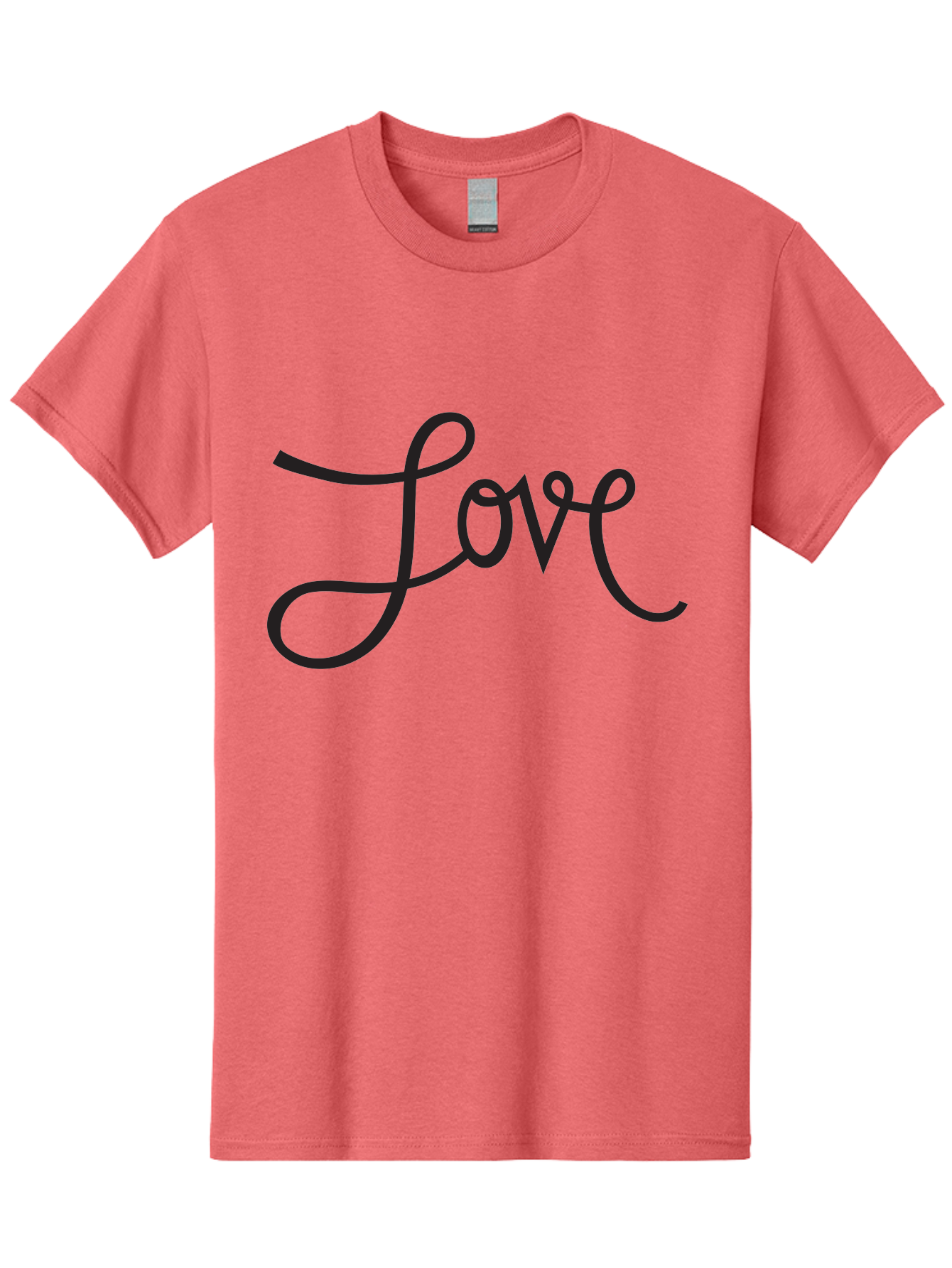 Love Men'S Graphic Tee, 100% Cotton, Comfortable Casual Summer Wear, Machine Washable, Love Typography, Cursive Font, Black Text, Romantic Quote, Affectionate Message, Heartwarming Phrase, Elegant Script Aab294