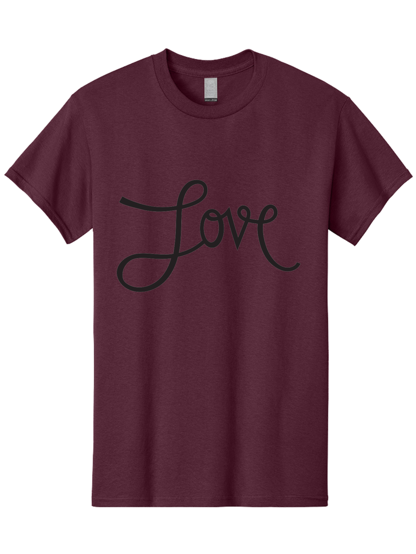 Love Men'S Graphic Tee, 100% Cotton, Comfortable Casual Summer Wear, Machine Washable, Love Typography, Cursive Font, Black Text, Romantic Quote, Affectionate Message, Heartwarming Phrase, Elegant Script Aab294
