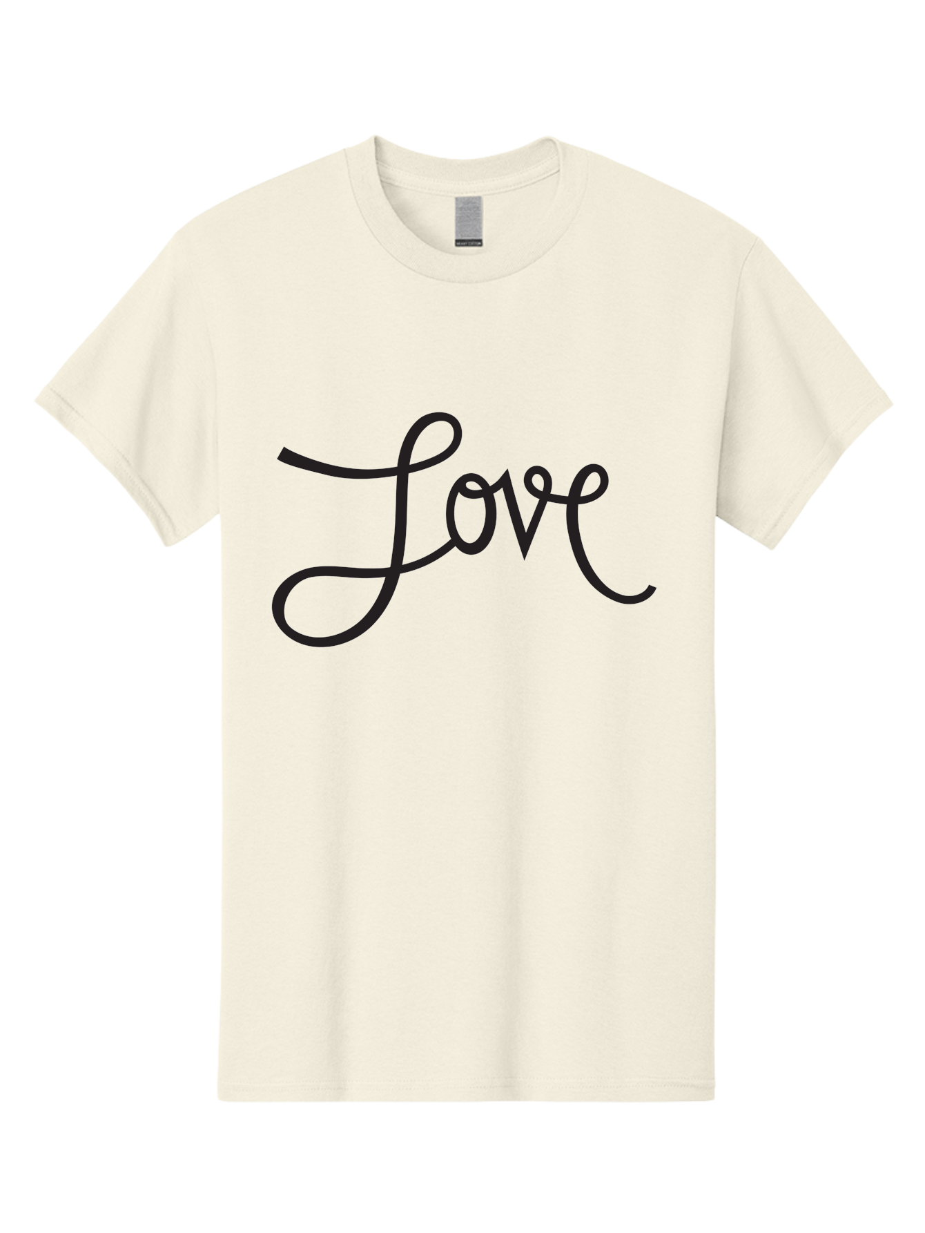 Love Men'S Graphic Tee, 100% Cotton, Comfortable Casual Summer Wear, Machine Washable, Love Typography, Cursive Font, Black Text, Romantic Quote, Affectionate Message, Heartwarming Phrase, Elegant Script Aab294