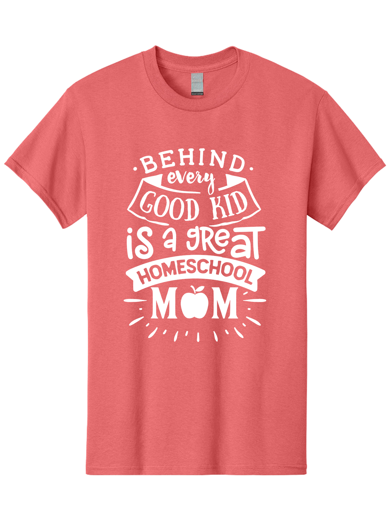 Behind-Every-Good-Kid-1 Men'S Graphic Tee, 100% Cotton, Comfortable Casual Summer Wear, Machine Washable, Homeschool Mom Appreciation, Proud Parent, Education Support, Homeschooling Journey, Dedicated Mother, Behind Every Good Kid Aab313