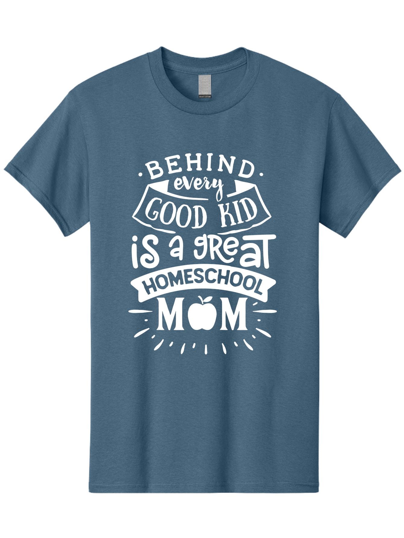 Behind-Every-Good-Kid-1 Men'S Graphic Tee, 100% Cotton, Comfortable Casual Summer Wear, Machine Washable, Homeschool Mom Appreciation, Proud Parent, Education Support, Homeschooling Journey, Dedicated Mother, Behind Every Good Kid Aab313