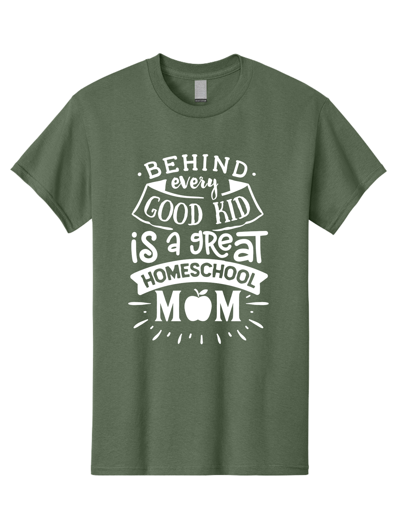 Behind-Every-Good-Kid-1 Men'S Graphic Tee, 100% Cotton, Comfortable Casual Summer Wear, Machine Washable, Homeschool Mom Appreciation, Proud Parent, Education Support, Homeschooling Journey, Dedicated Mother, Behind Every Good Kid Aab313