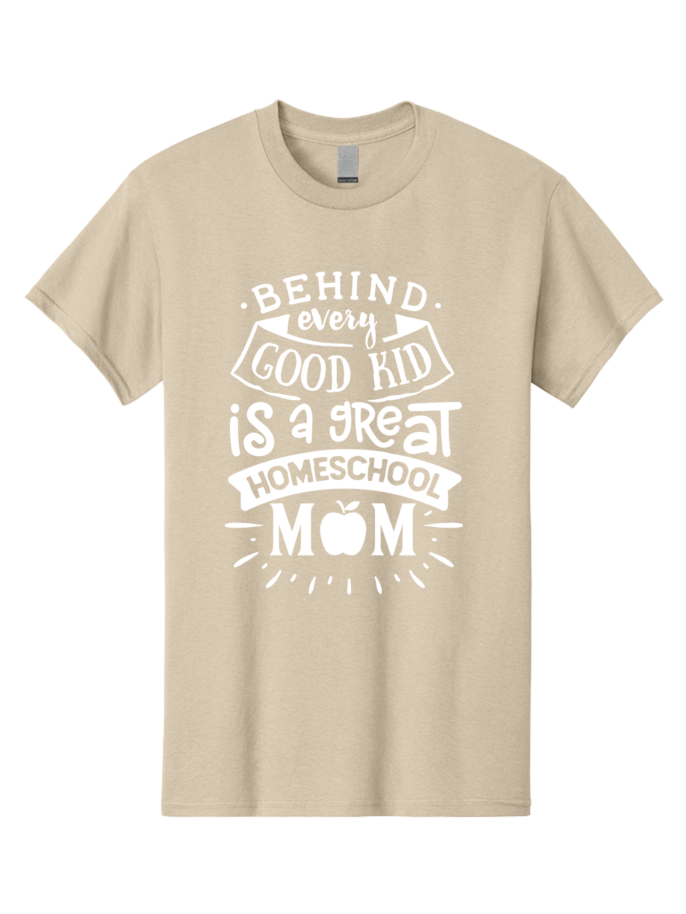 Behind-Every-Good-Kid-1 Men'S Graphic Tee, 100% Cotton, Comfortable Casual Summer Wear, Machine Washable, Homeschool Mom Appreciation, Proud Parent, Education Support, Homeschooling Journey, Dedicated Mother, Behind Every Good Kid Aab313